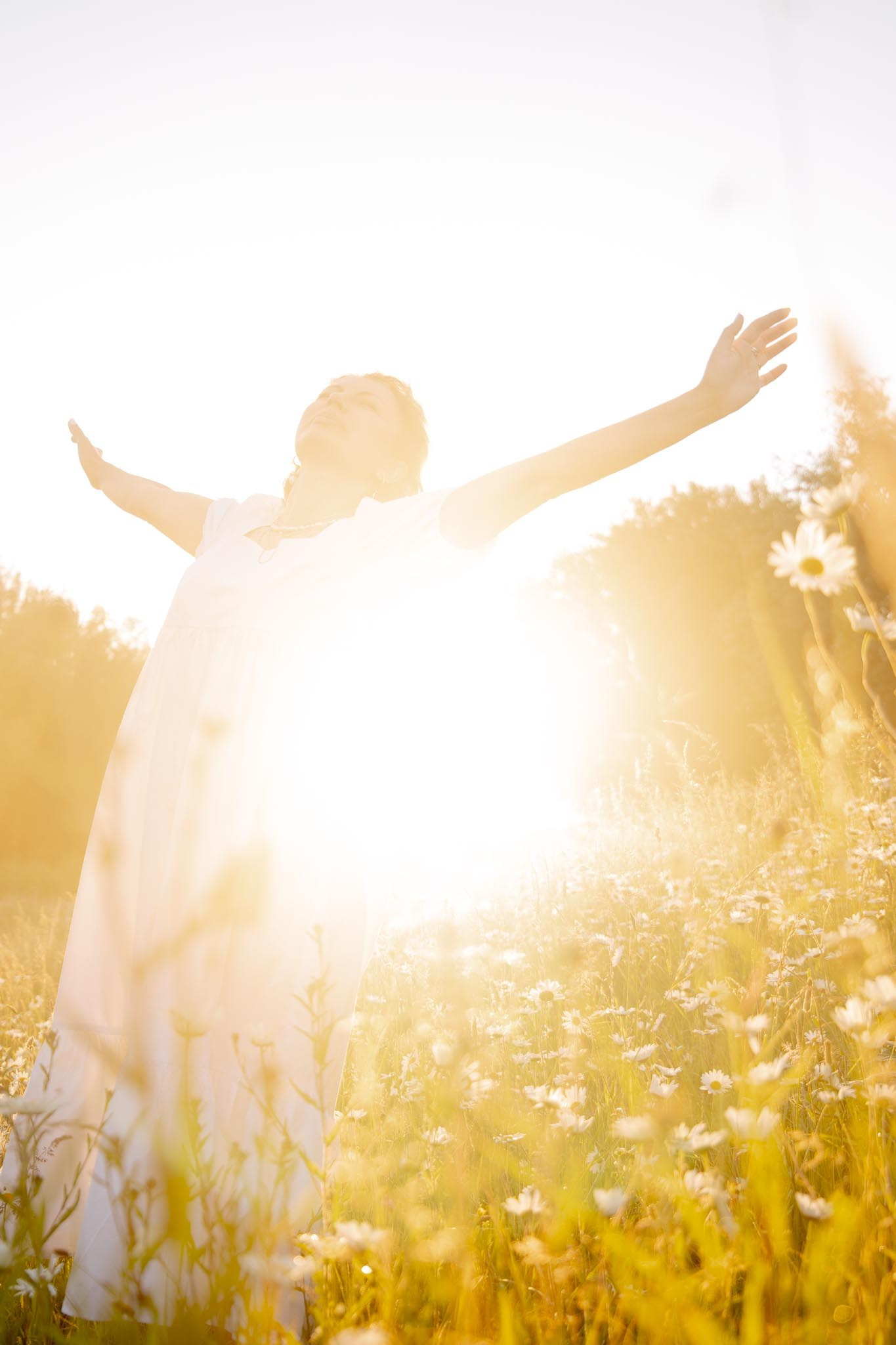 Outdoor portrait photography in Eastbourne, nature-inspired photoshoot for self-connection and fine art lovers in the UK