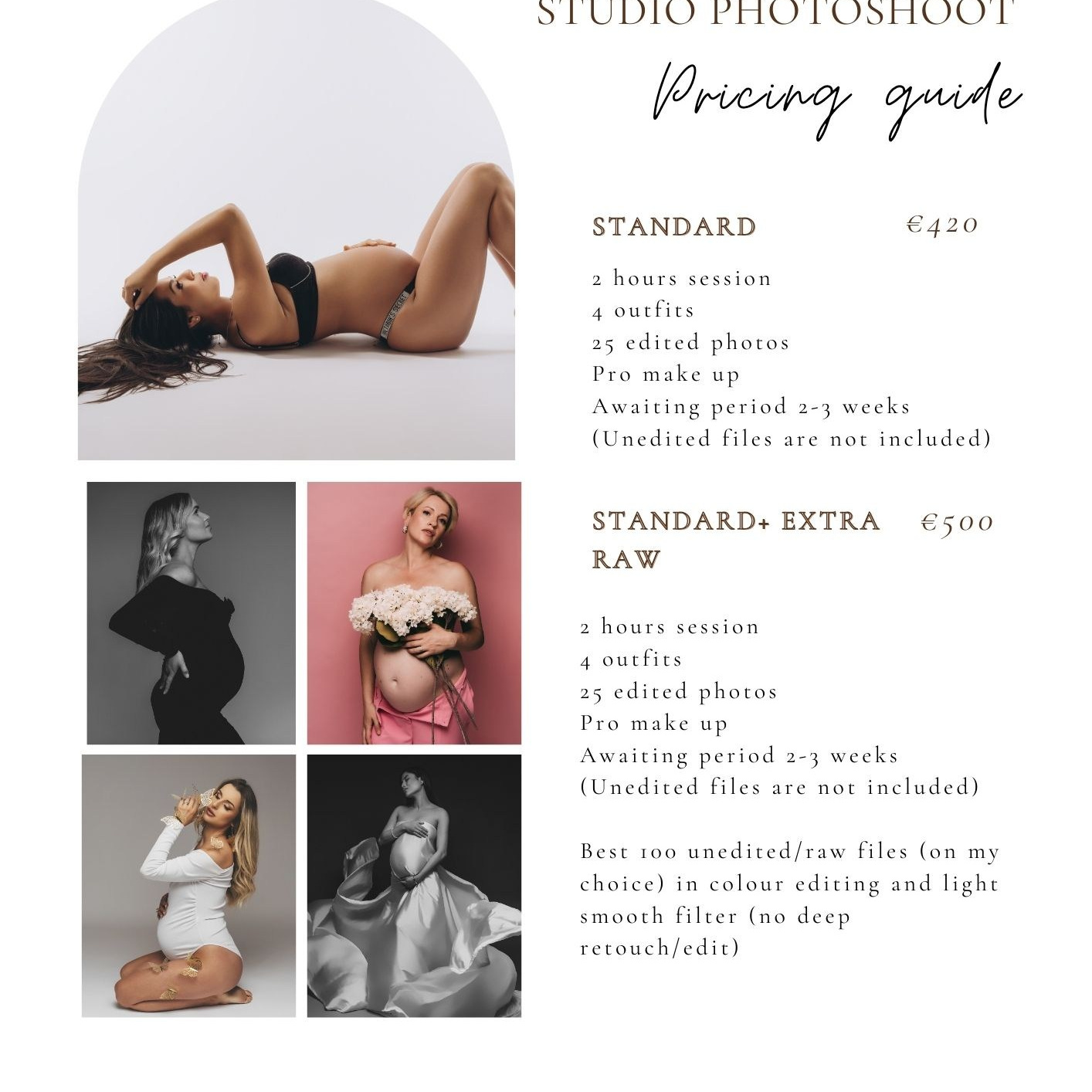 Fees/Packages. Maternity/Love story/Wedding photographer