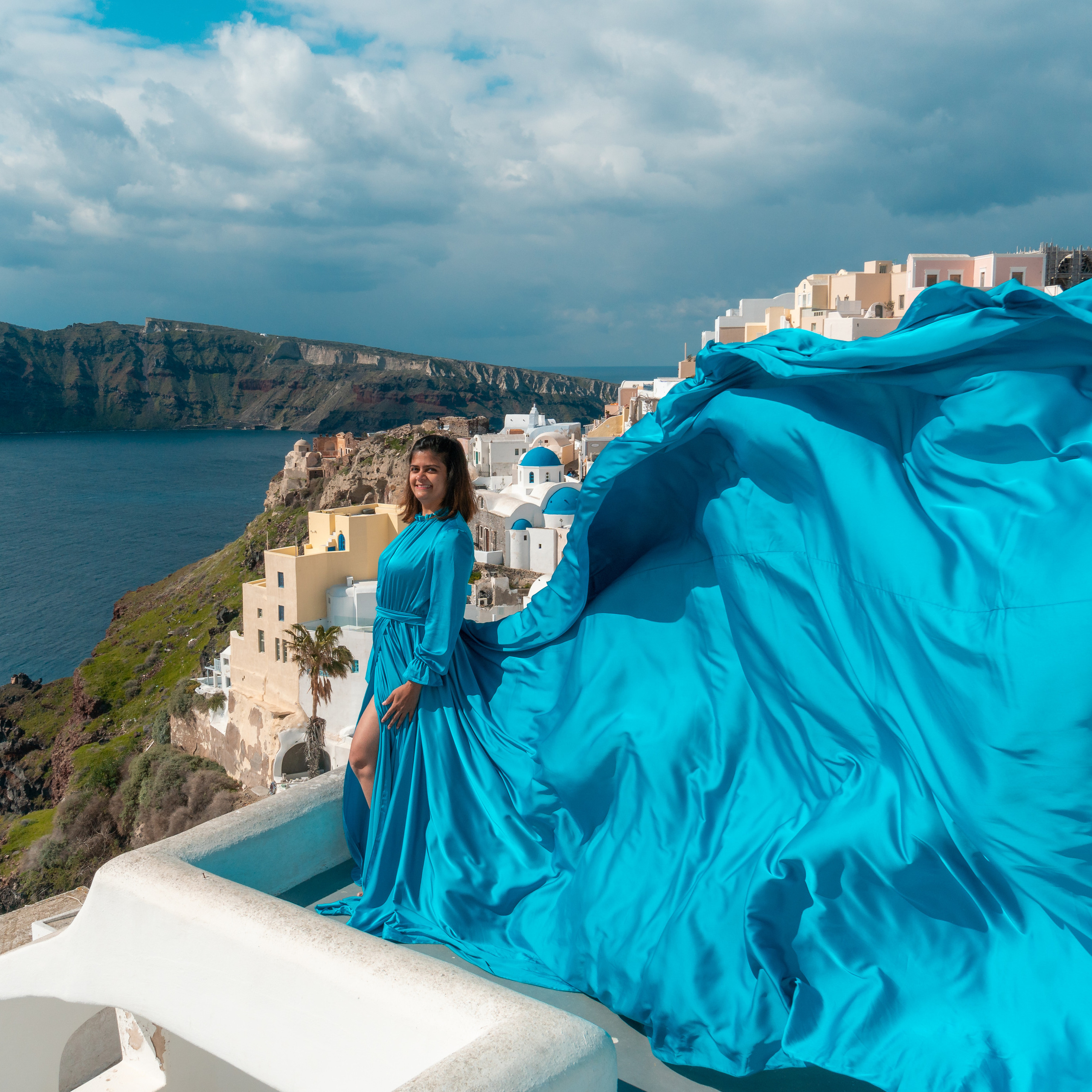 Santorini Flying Dresses Rental catalog price. Photographer in Santorini SokoLOVE Alex| Flying Dress Santorini