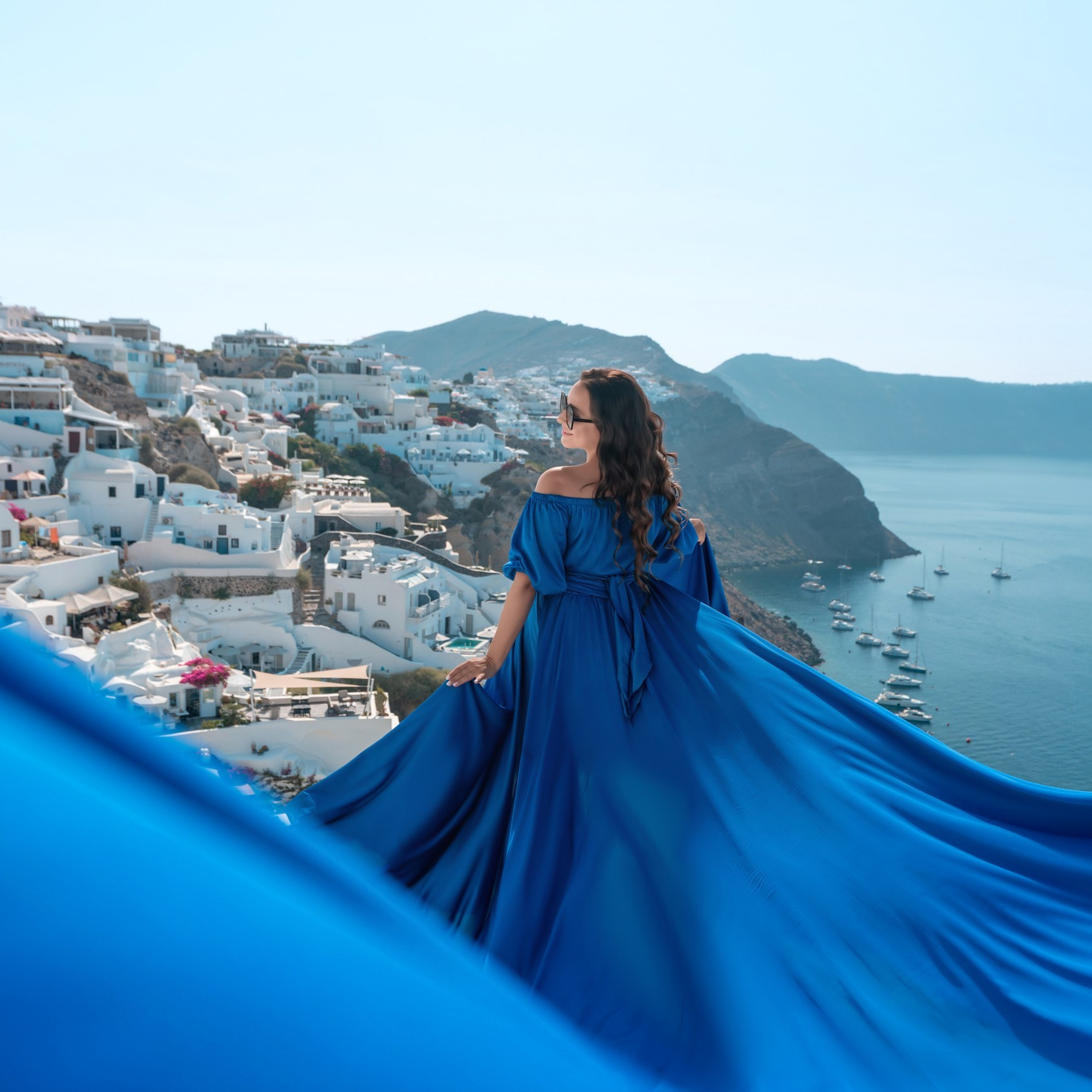 Santorini Flying Dresses Rental catalog price. Photographer in Santorini SokoLOVE Alex| Flying Dress Santorini