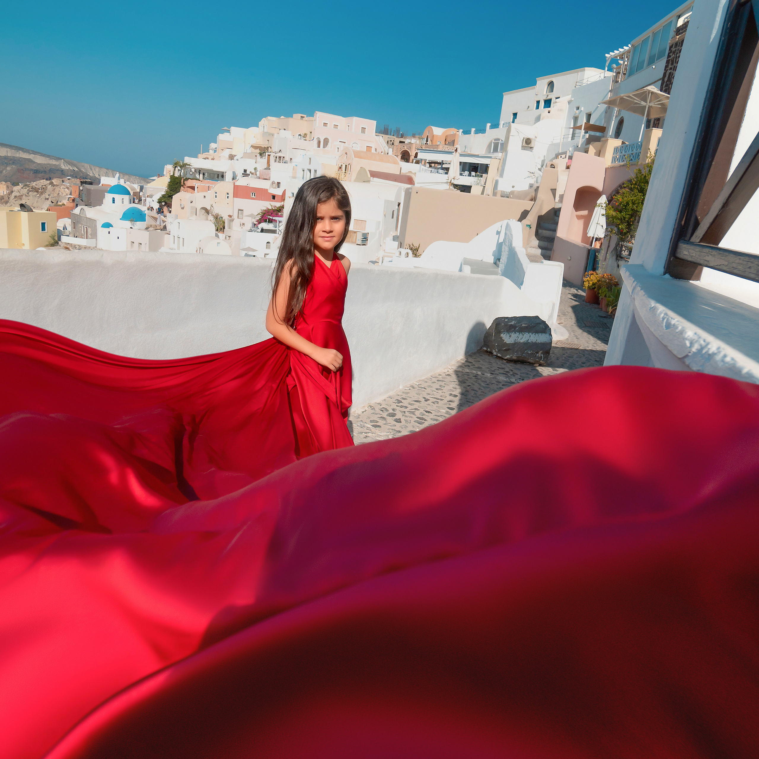Santorini Flying Dresses Rental catalog price. Photographer in Santorini SokoLOVE Alex| Flying Dress Santorini