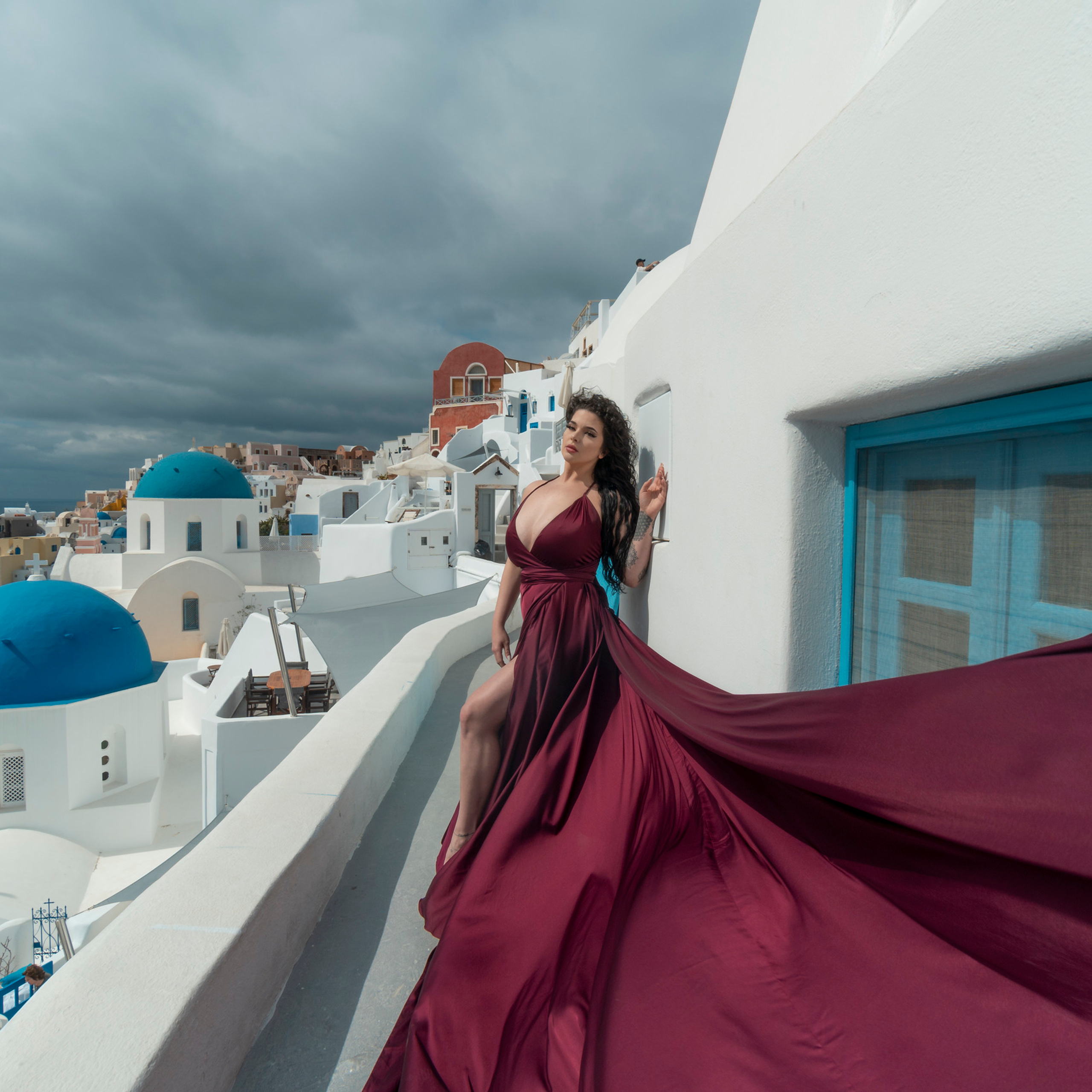 Santorini Flying Dresses Rental catalog price. Photographer in Santorini SokoLOVE Alex| Flying Dress Santorini