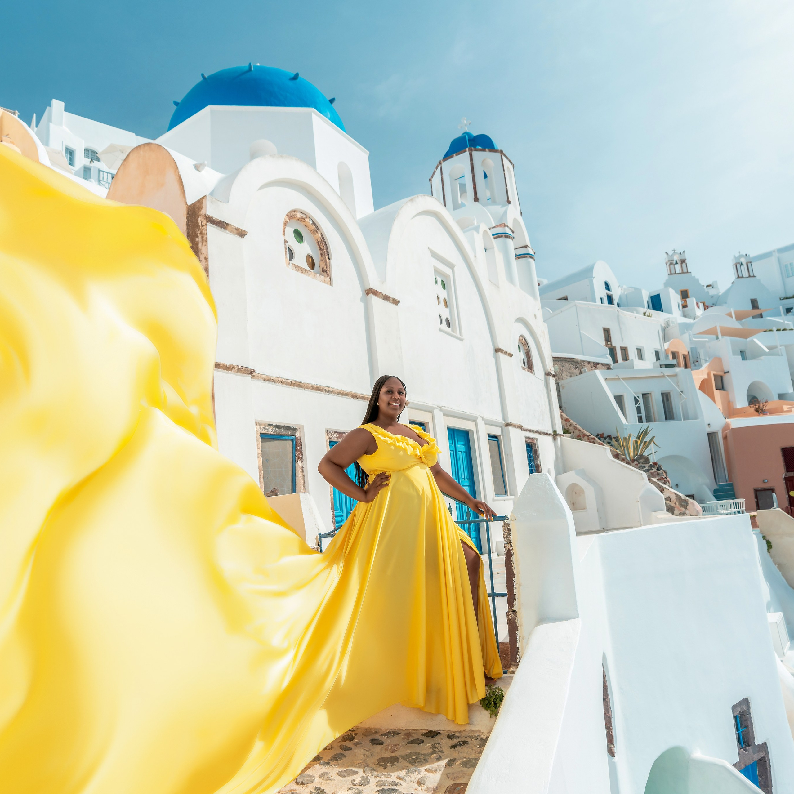 Santorini Flying Dresses Rental catalog price. Photographer in Santorini SokoLOVE Alex| Flying Dress Santorini