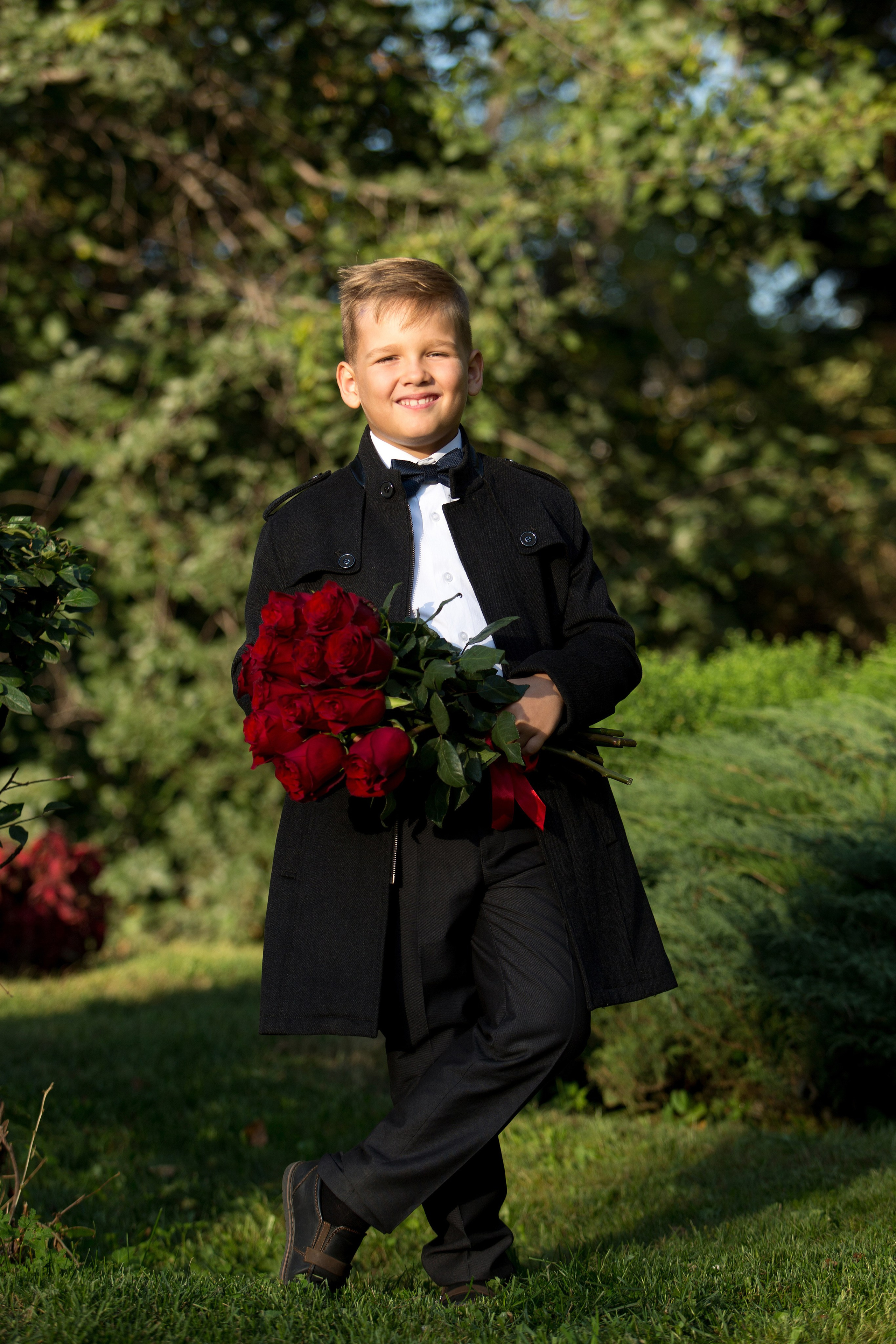 Le premier jour de vie scolaire. Le bonheur d’être la mère de ce garçon. Photographe professionnelle de la ville d’Auxerre - Ekaterina Mathieu