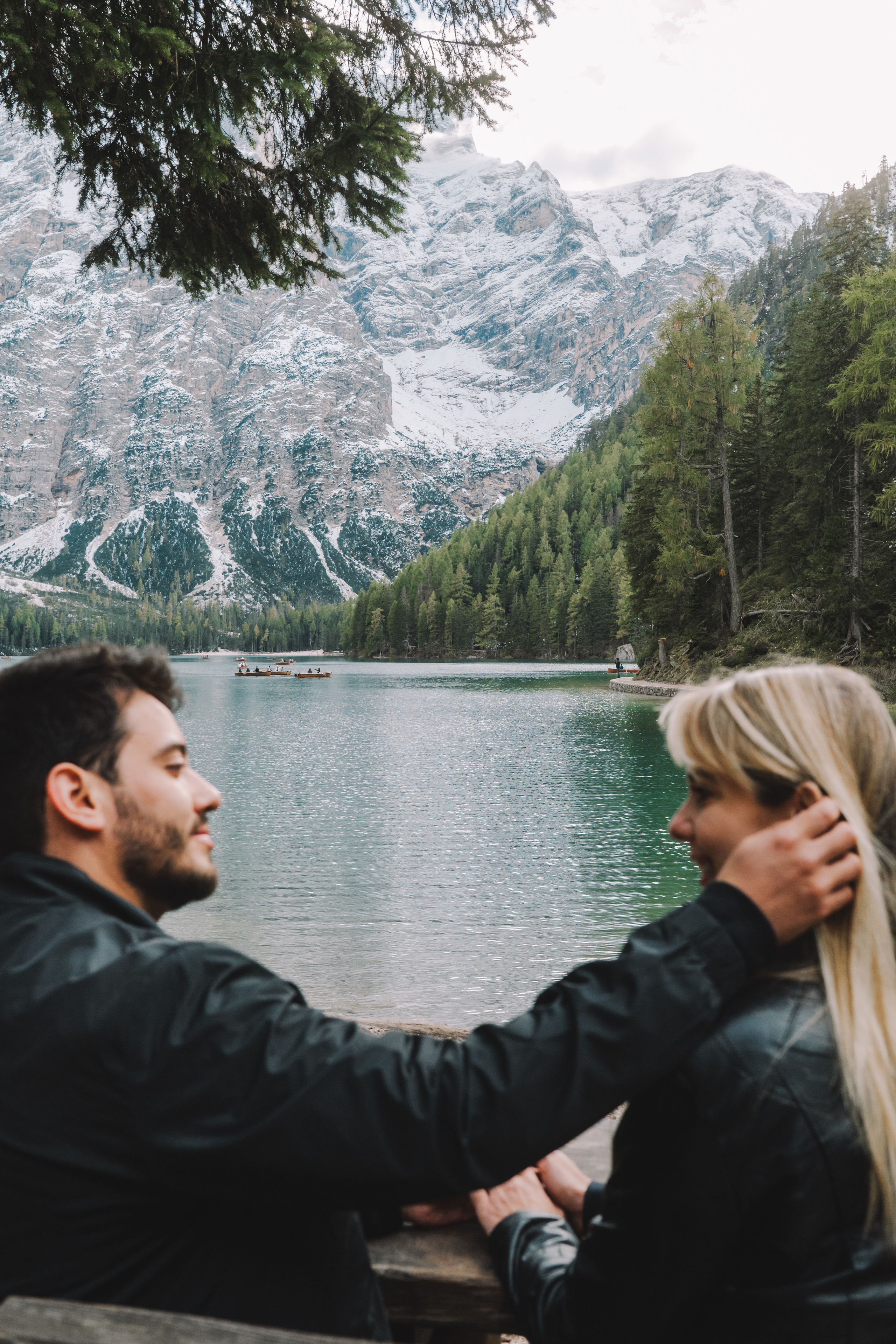 Cinematic photographer in the Dolomites, Italy, Europe