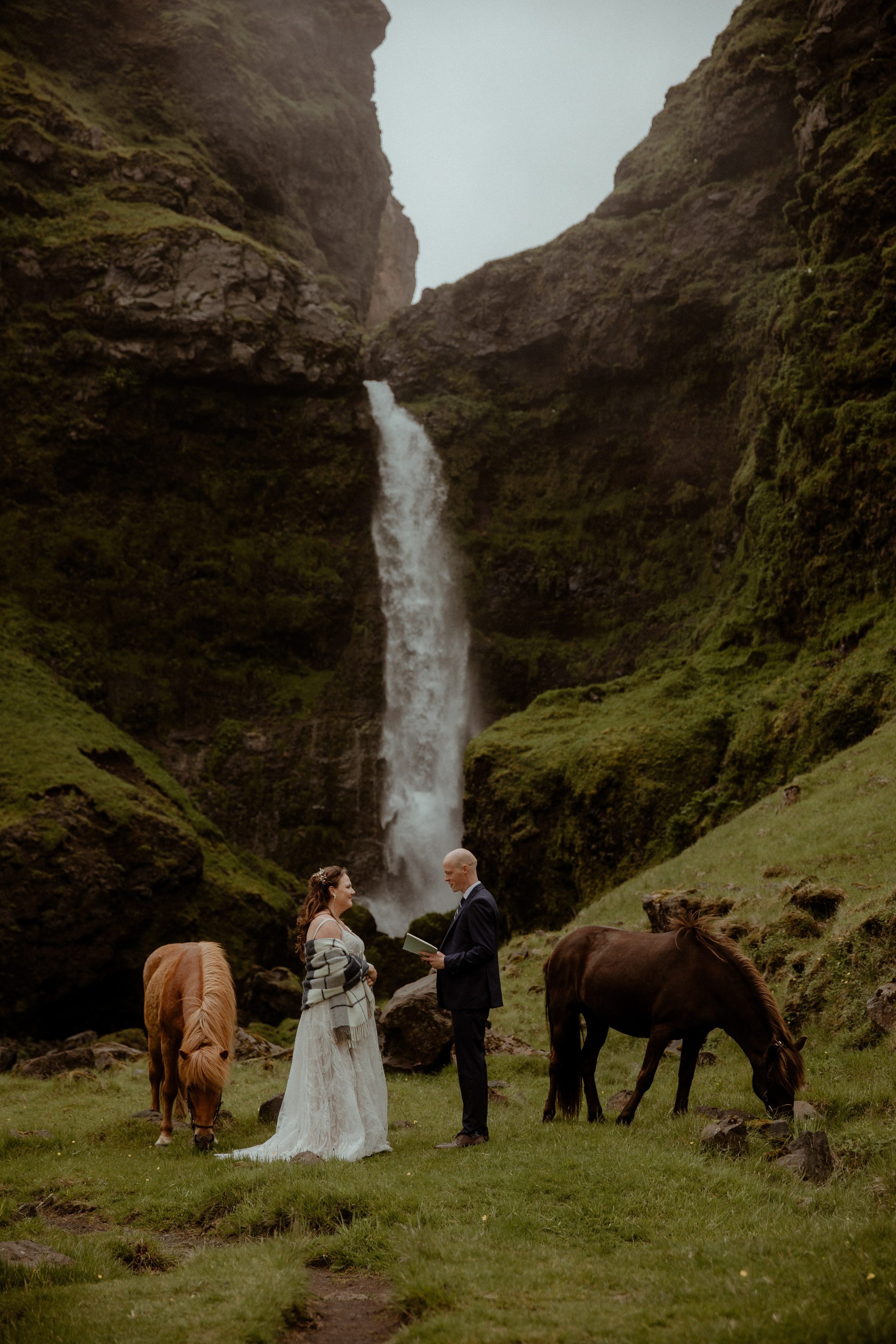 Iceland elopement at black sand beach