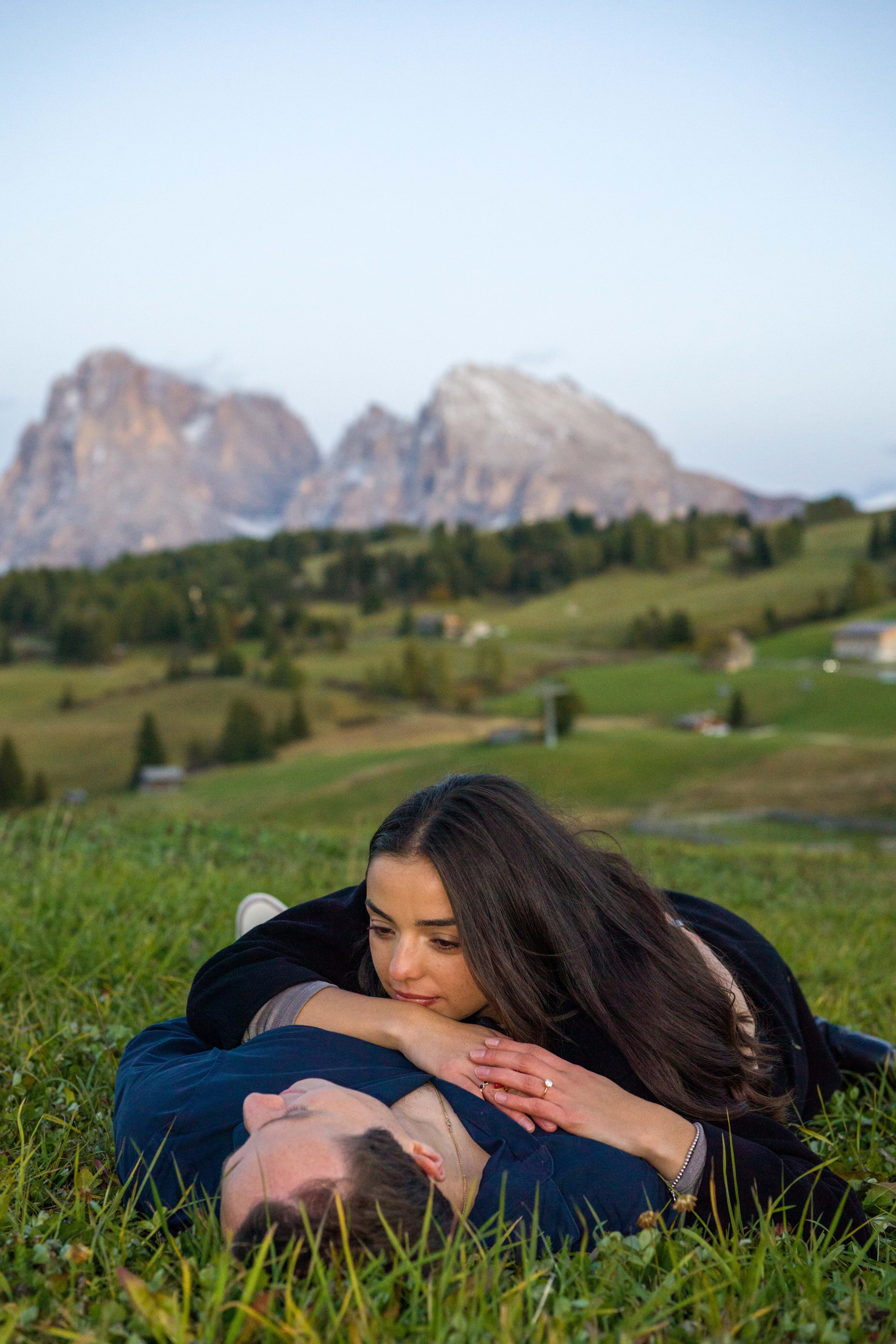 Proposal in scenic Dolomites.