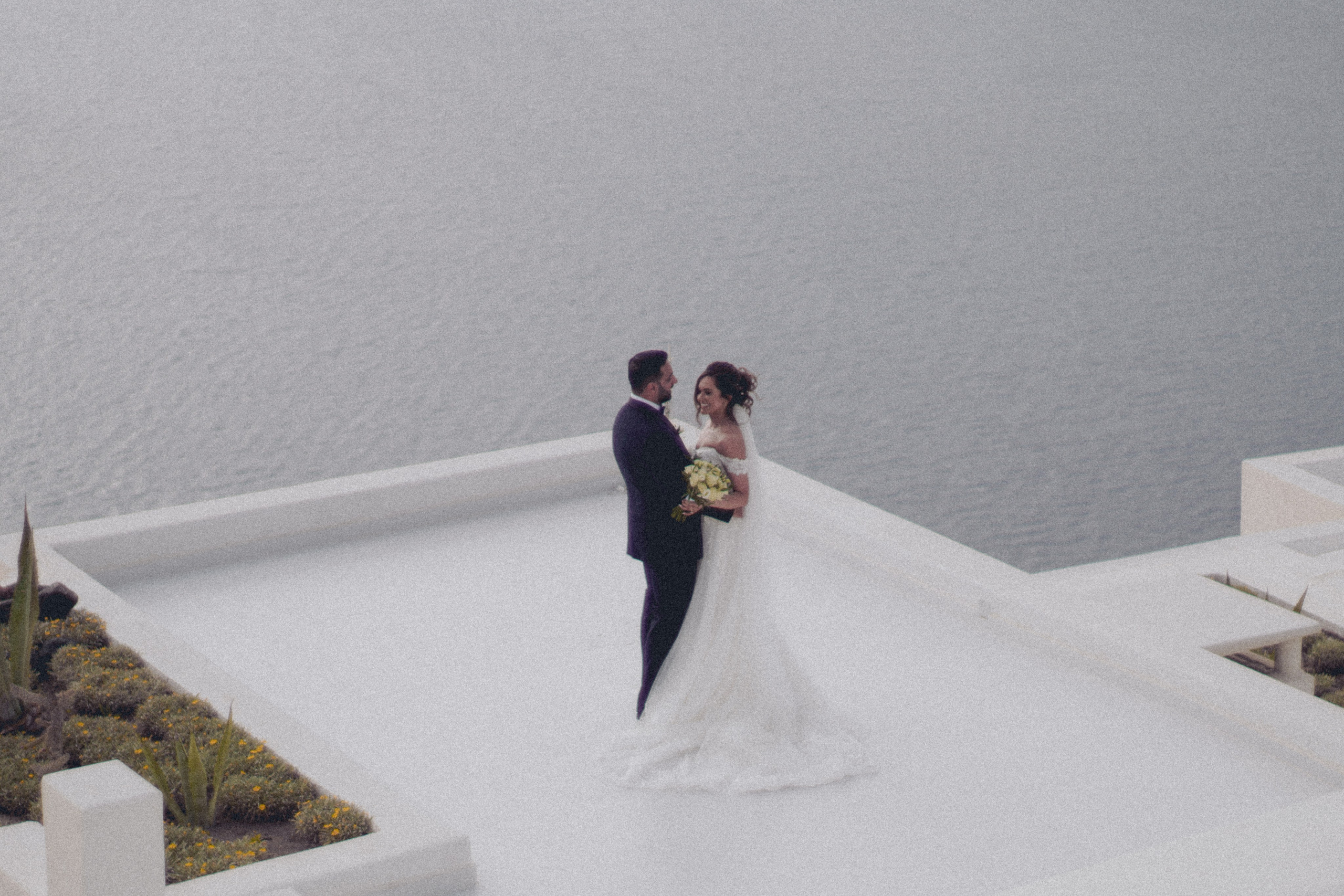Fahid and Seher in Santorini