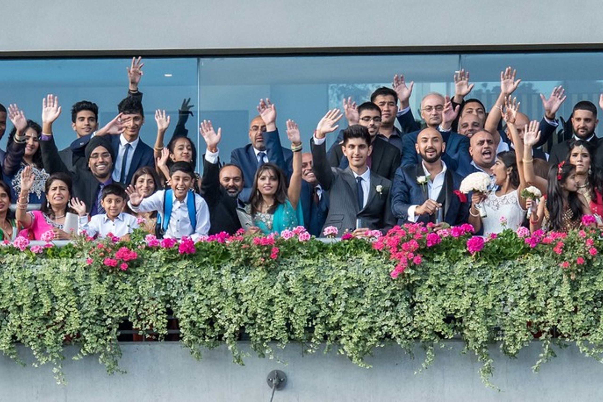Wedding photographer Royal Berkshire, Ascot UK Nikon D850 wedding group photo after civil ceremony