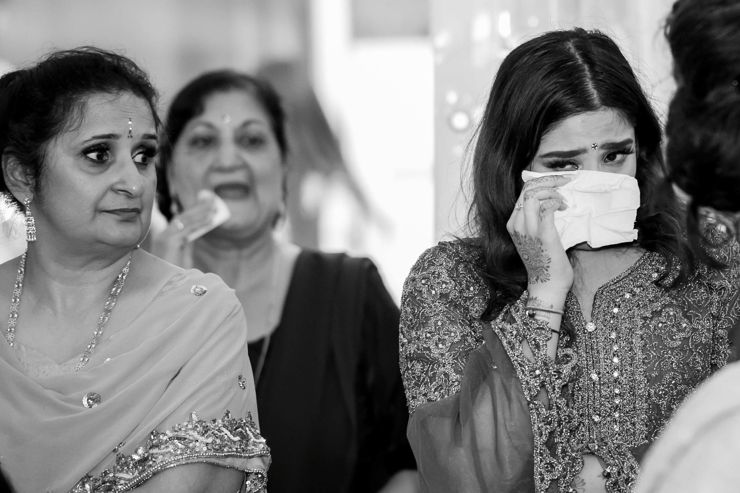 Wedding photographer Wrest Park, Bedfordshire UK Nikon D850 guests getting emotional Asian wedding