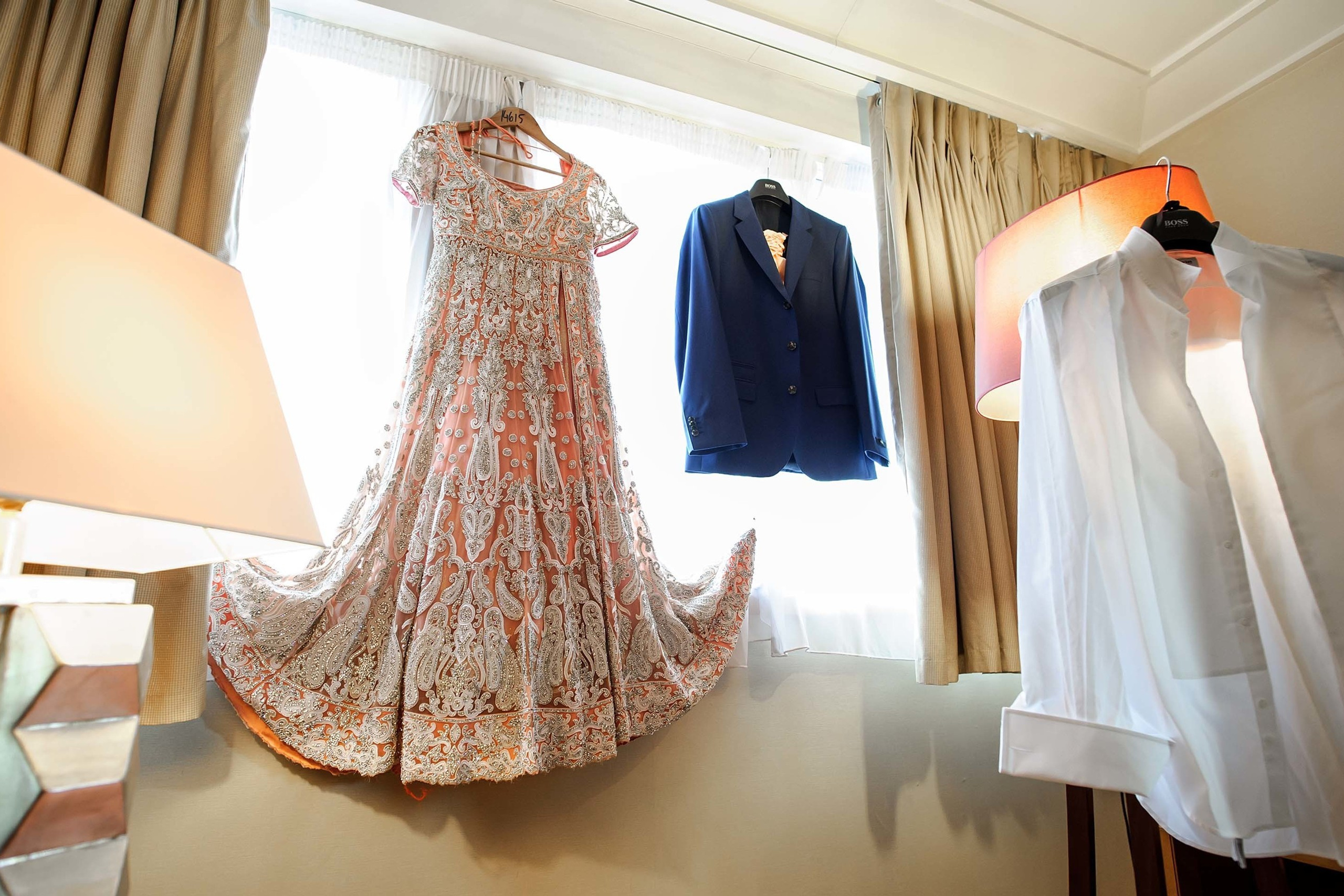 Wedding photographer One Great George Street London UK Bride and groom wedding clothes Nikon D850