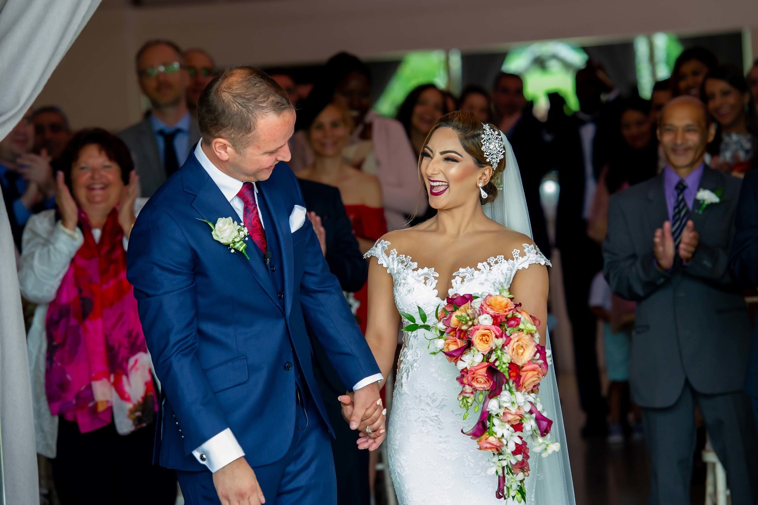 Wedding photographer Ladywood Estate: Country House Wedding Venue Leciester Nikon D850 ending civil ceremony