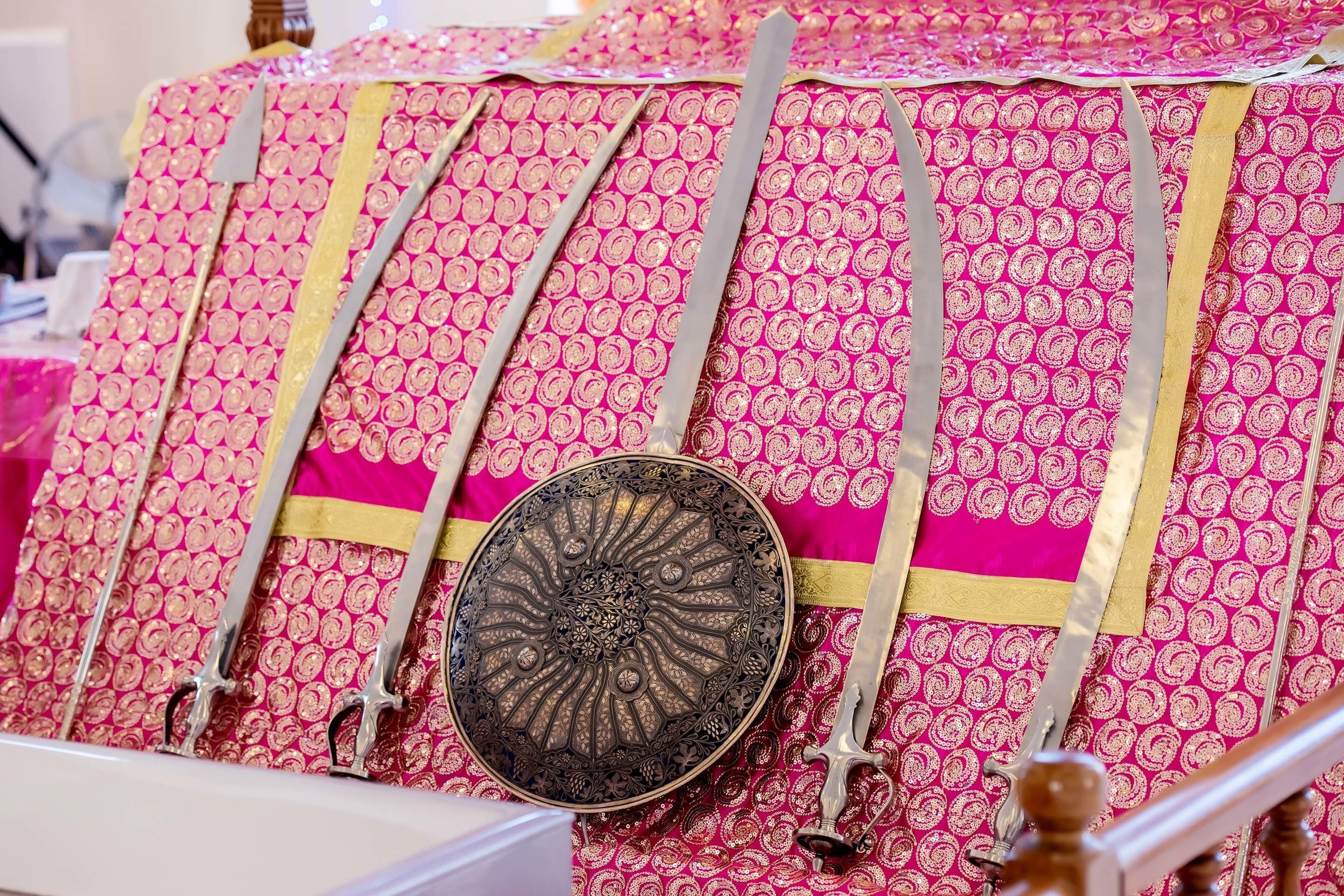 Wedding photographer Guru Nanak Darbar Gurdwara London UK Nikon D850 Sikh swords