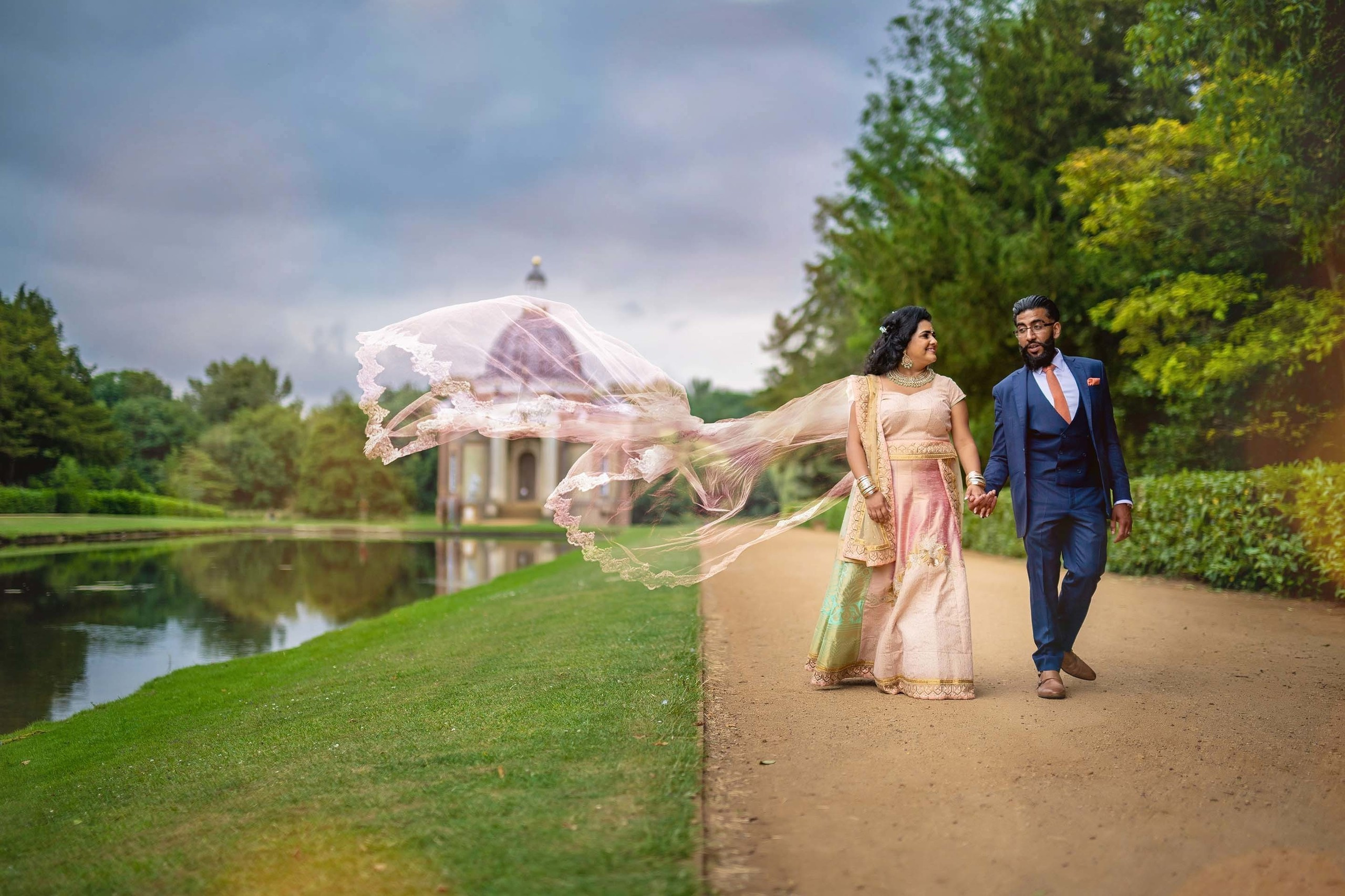 Asian wedding photography session. Wrest Park, Silsoe Bedfordshire  .Wedding photographer Nikon D850