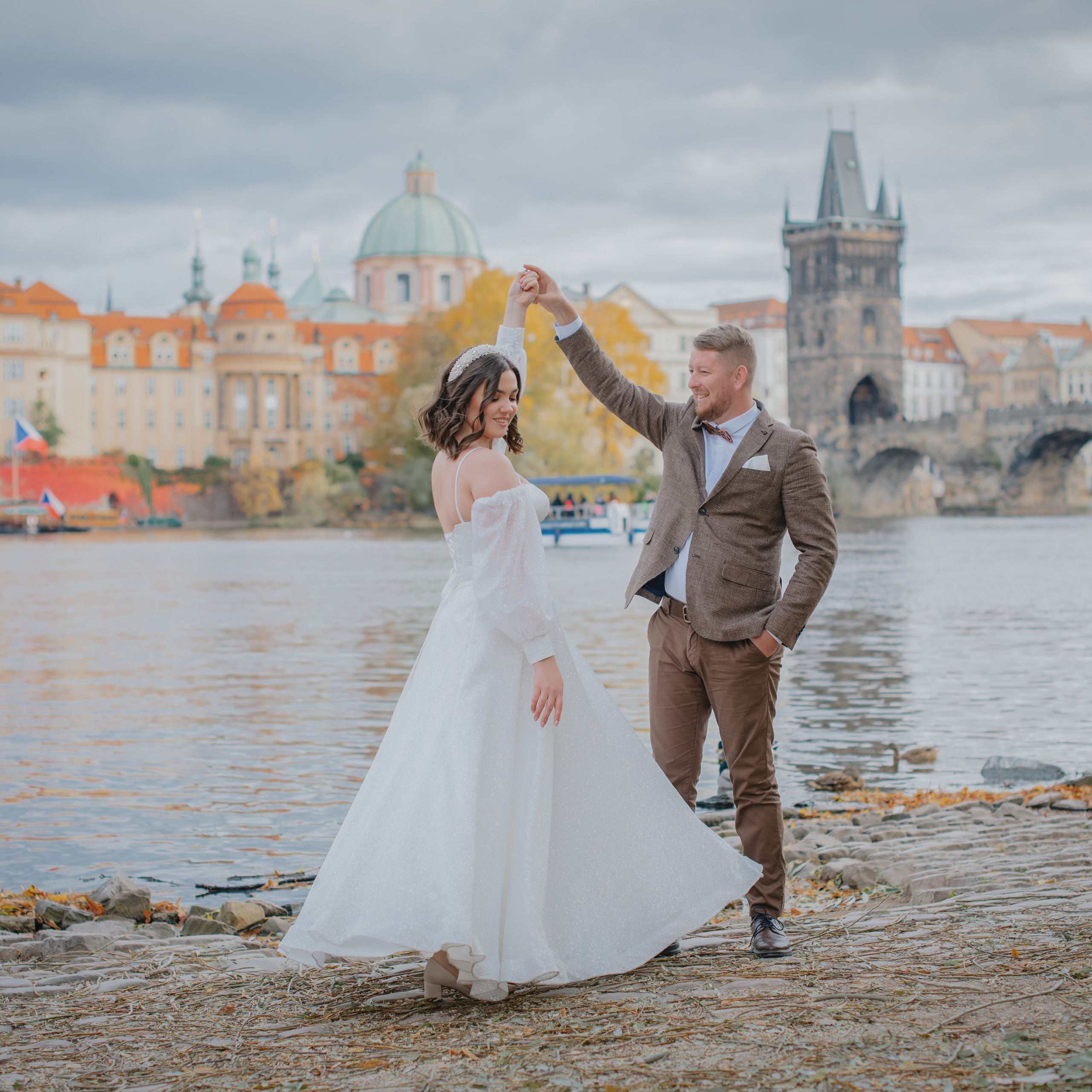 Wedding photography in Břevnov Monastery in Prague. Professional photographer in Prague Anastasia Haritonova
