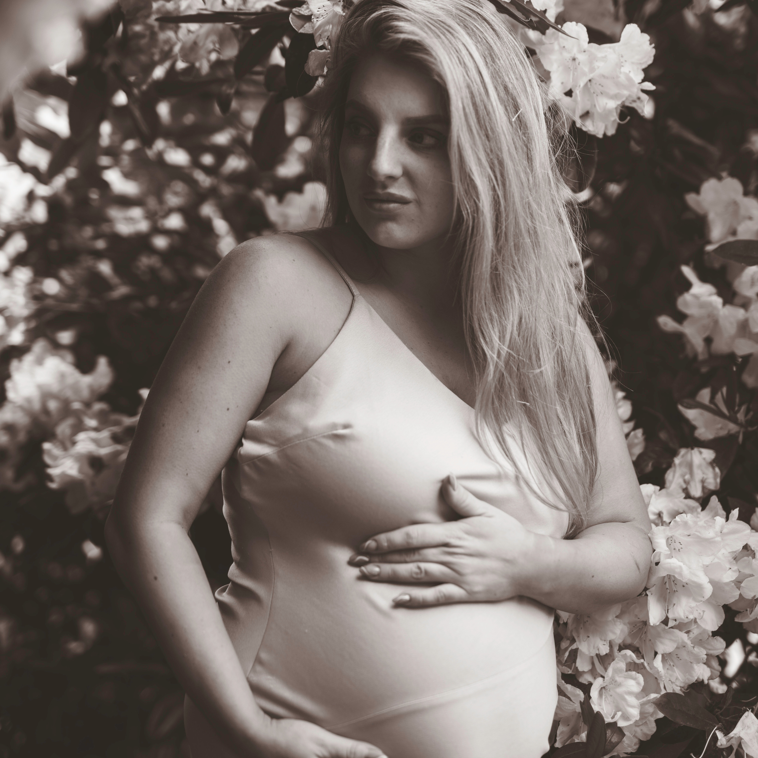 "A magical moment captured in a Rhododendron grove in Yorkshire during this pregnancy photoshoot."