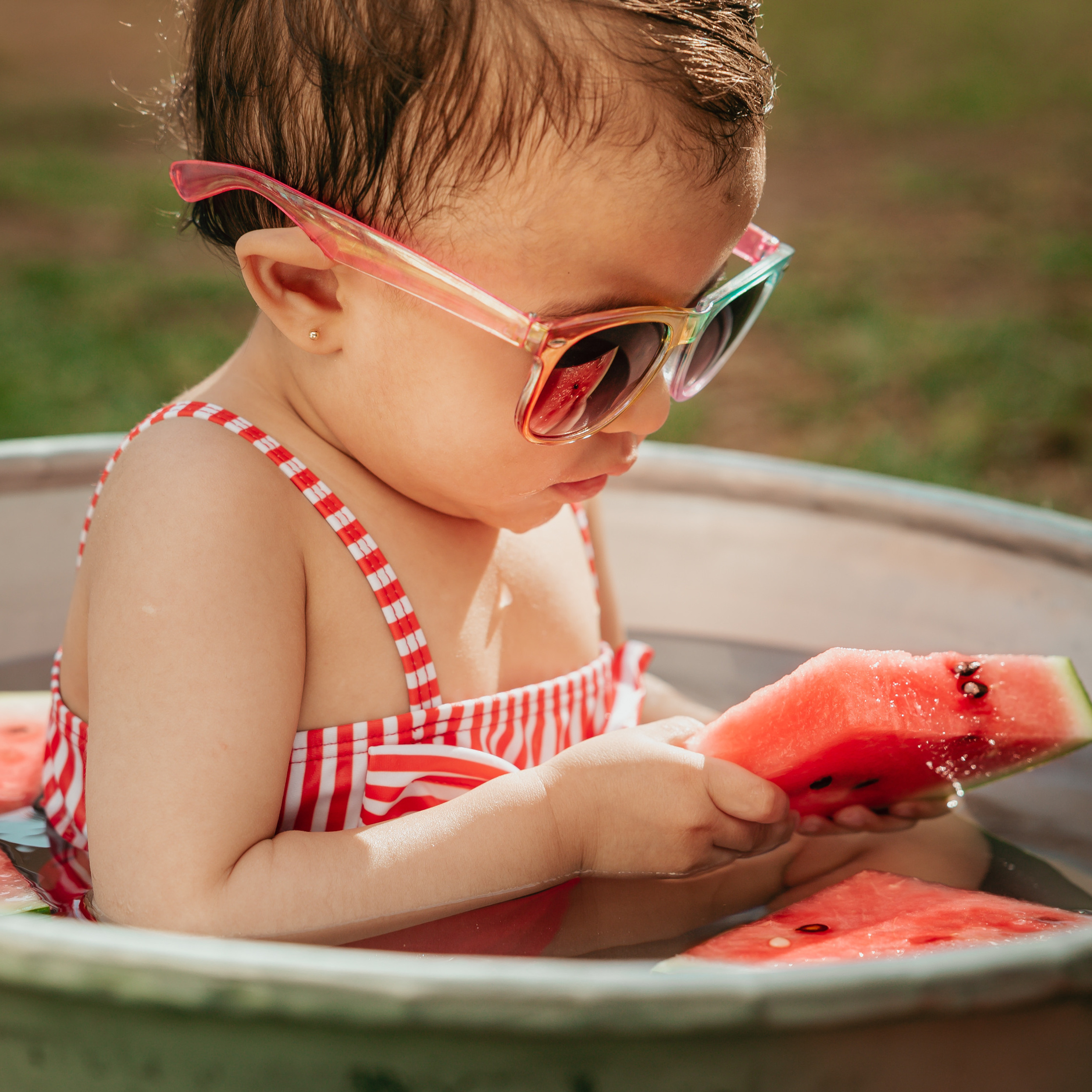 Kids in Fruits Bathtub