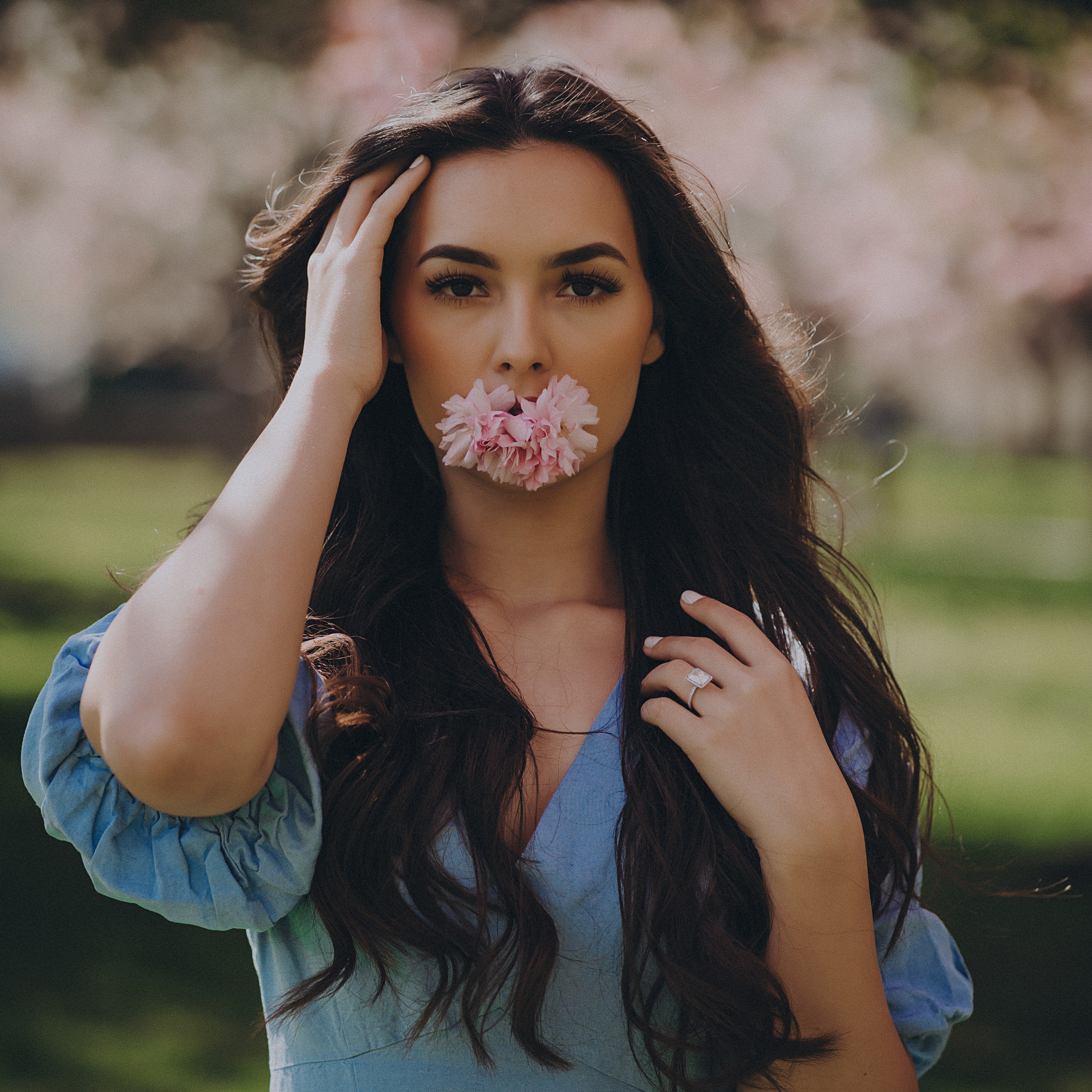 Eliza in cherry trees