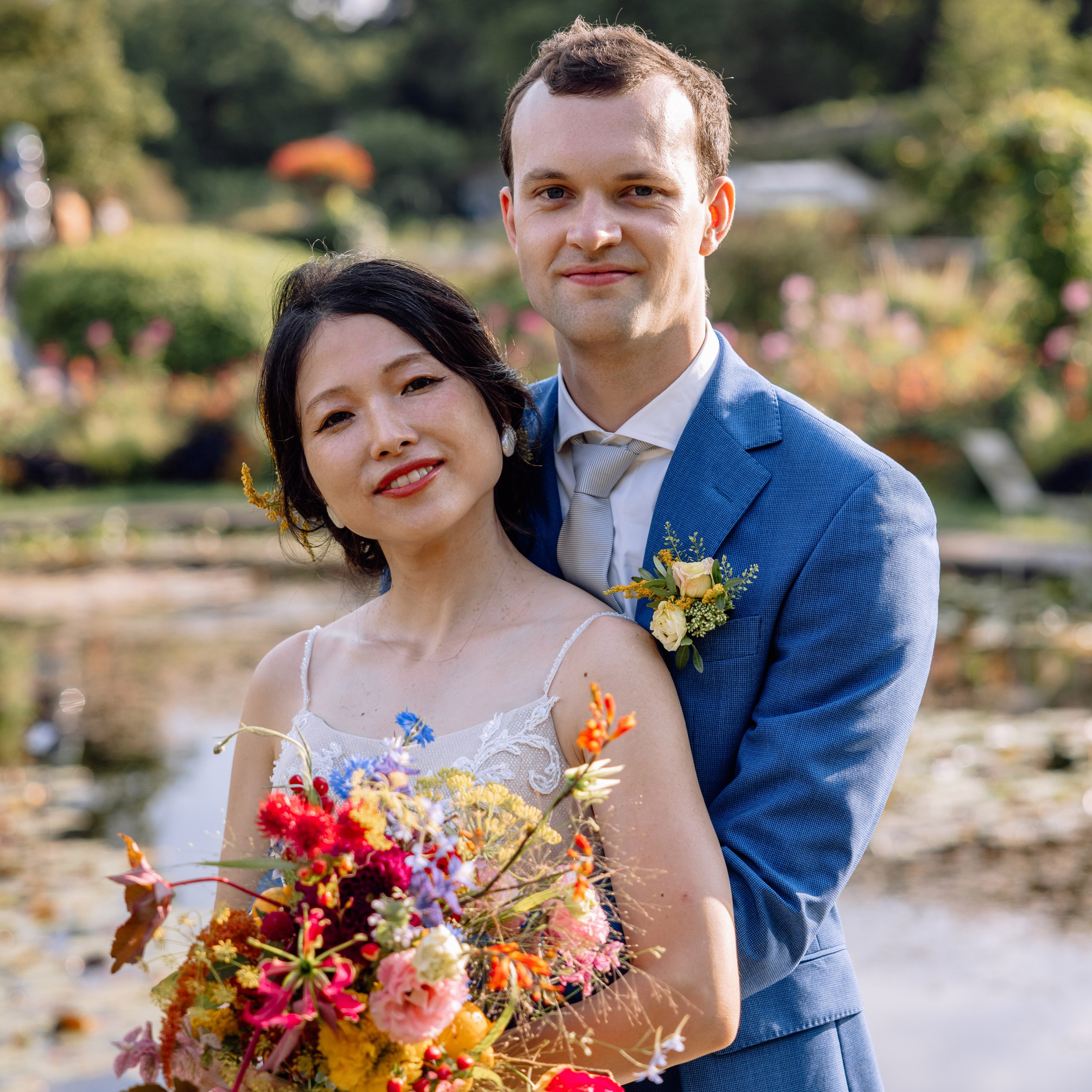 Café im Botanischen Garten. Deutsche - Japanische Hochzeit