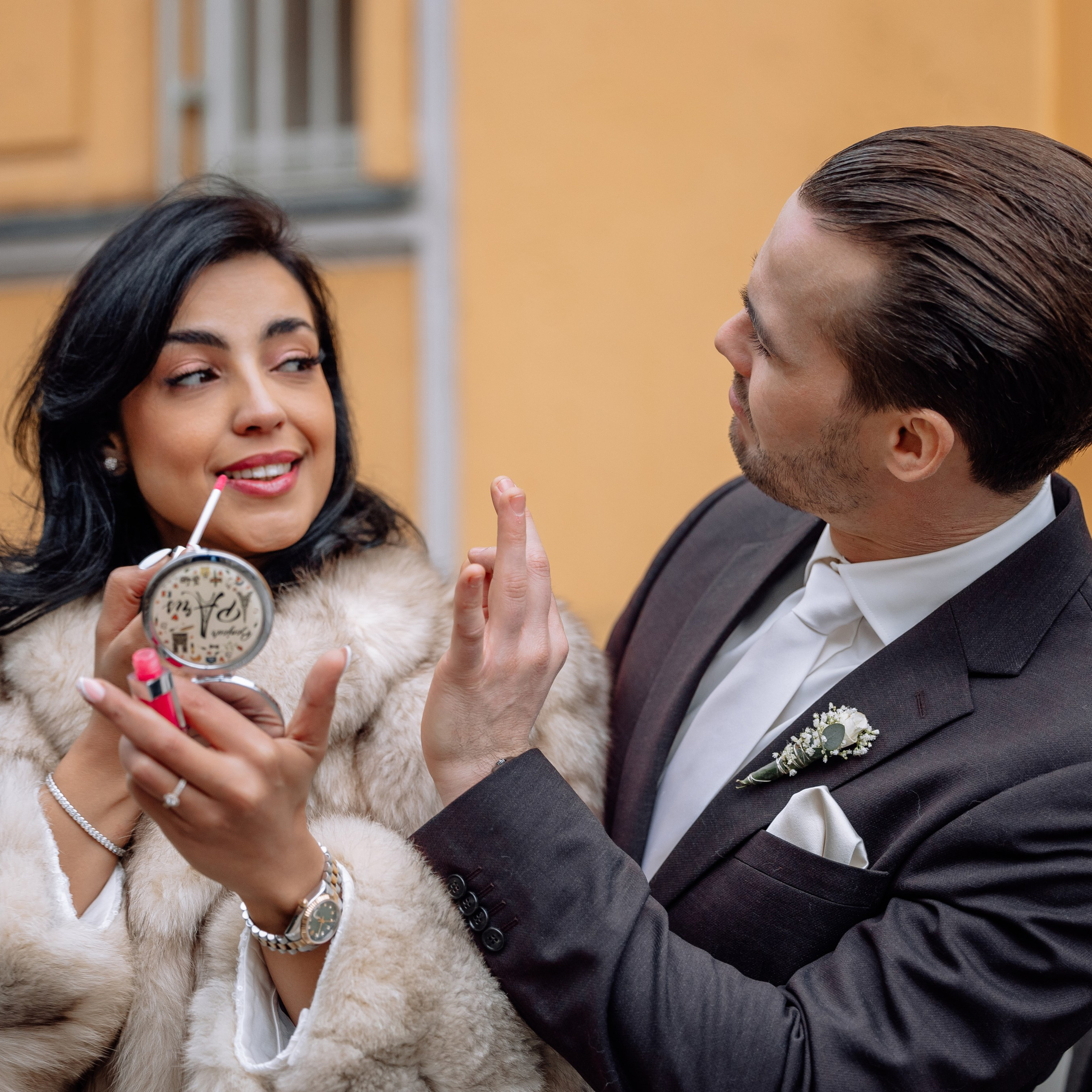 Familiäre Hochzeit in der Mandlstraße | Winterzauber in München