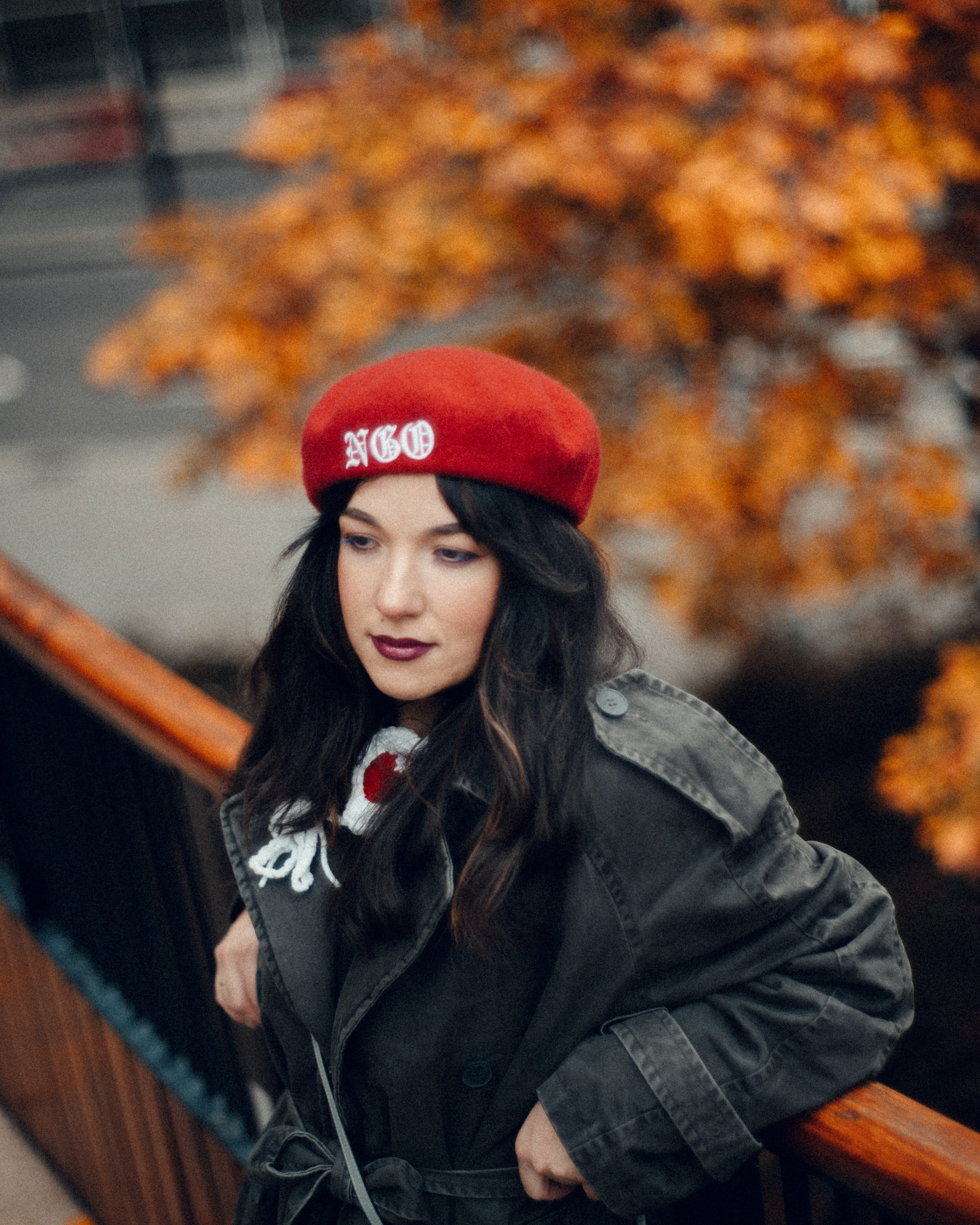 Autumn walk in London Barbican