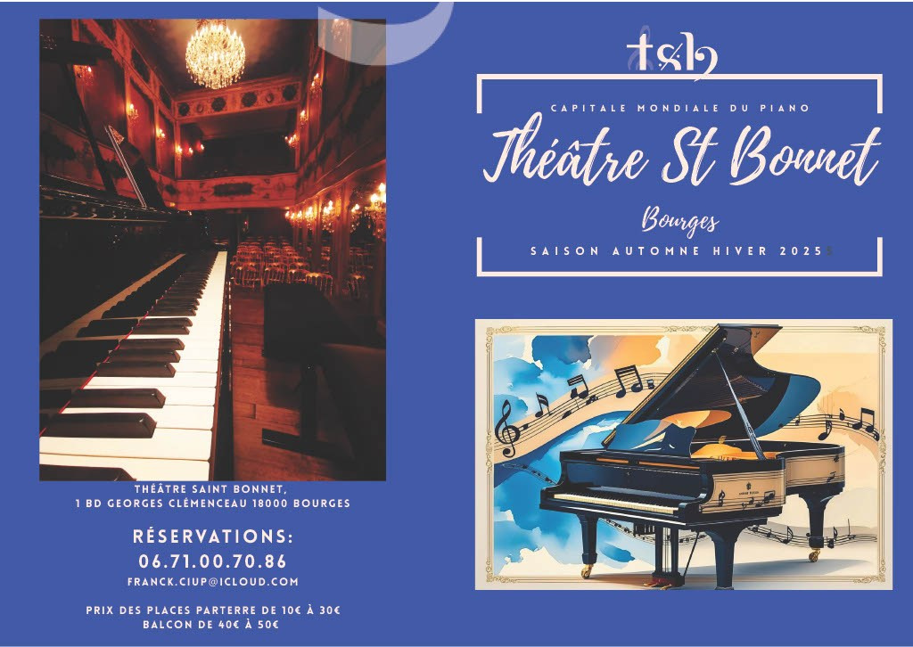 Saison 2025 au Théâtre Saint Bonnet – Bourges 🎶. Theatresaintbonnet.com