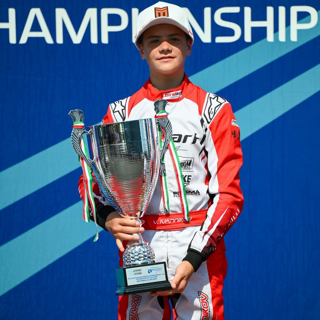 About Ivannikov karting driver. Vladimir Ivannikov won the second place in FIA euro serie in Viterbo Itali rd.3. Best driver from Russia