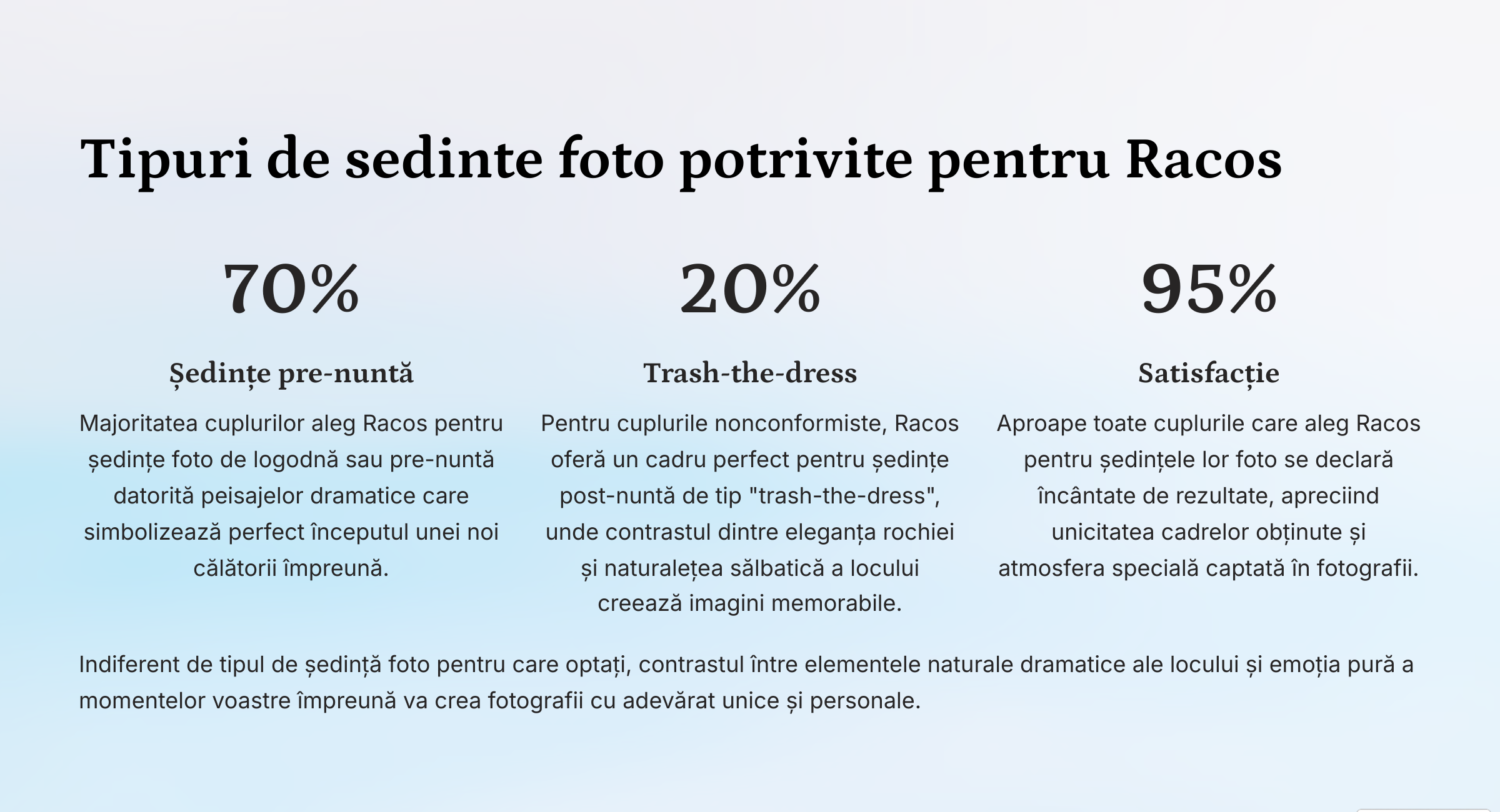 Racos locatia de vis pentru sedinta foto „Trash the Dress”