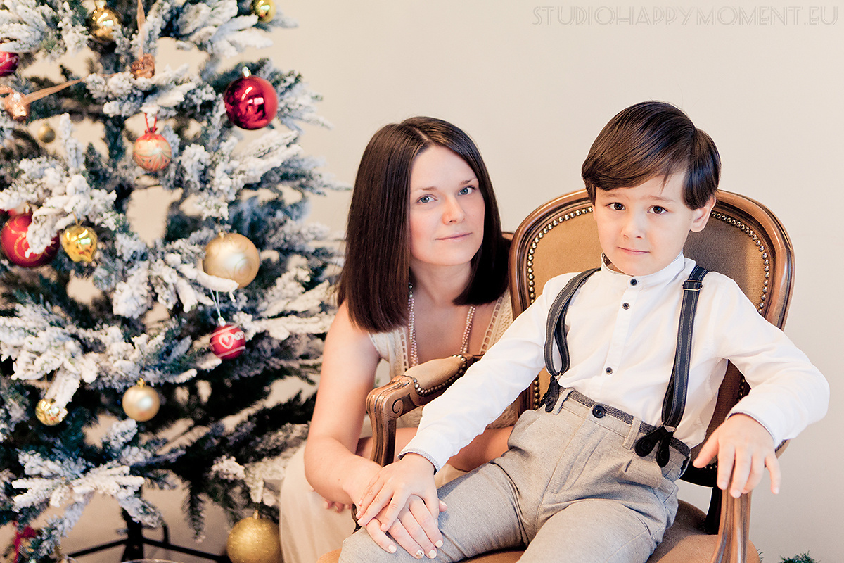 Joulukorttikuvaukset studiossa Helsingissä