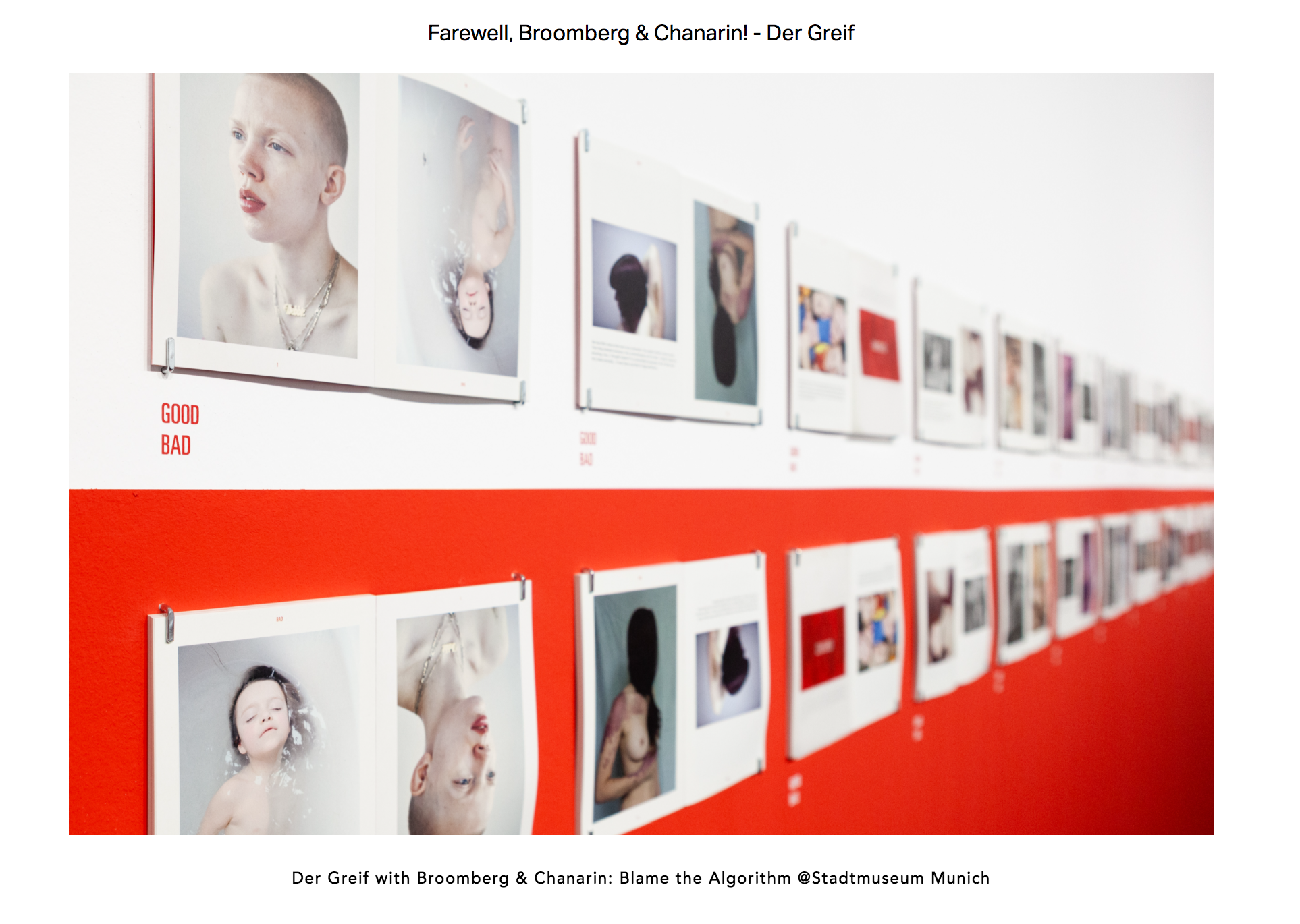 Fotokunstwerk Debbie werd gepresenteerd in een tentoonstelling in 2019. Stadsmuseum München