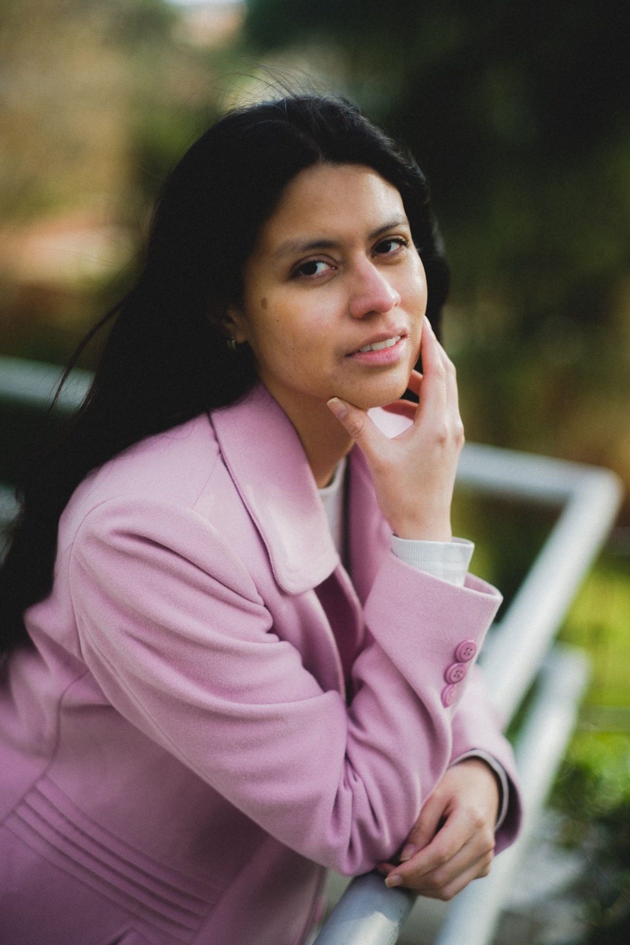 Retratos en primavera en Gran Vía en Madrid. Carlos Medina Fotógrafo de retratos ubicado en Madrid, España