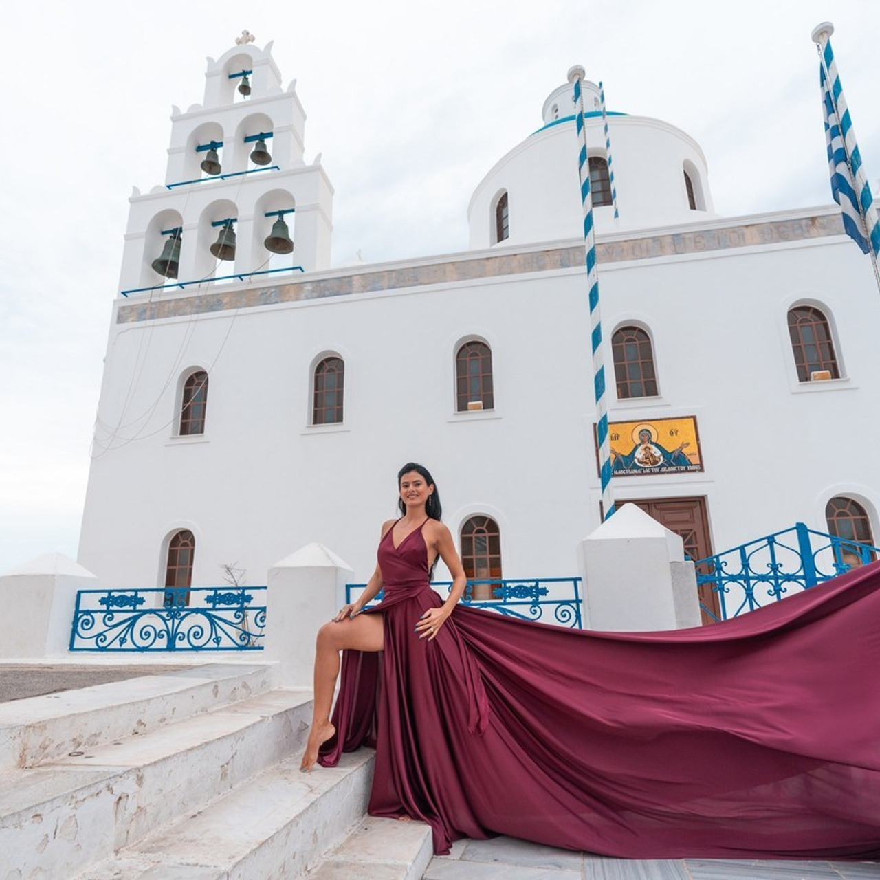 Photographer in Santorini SokoLOVE Alex| Flying Dress Santorini