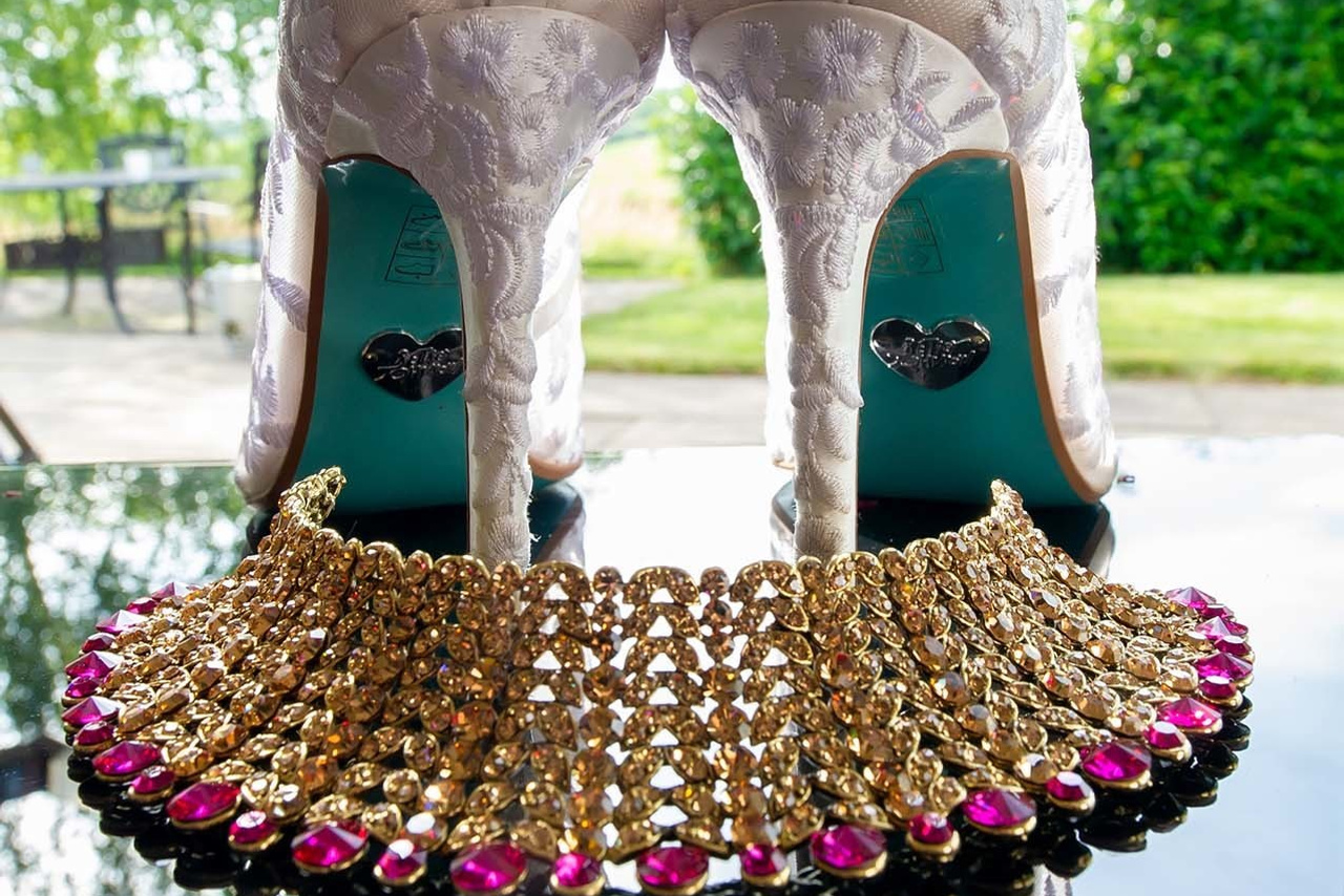 Wedding photographer Ladywood Estate: Country House Wedding Venue Leciester Bridal shoes Nikon D850