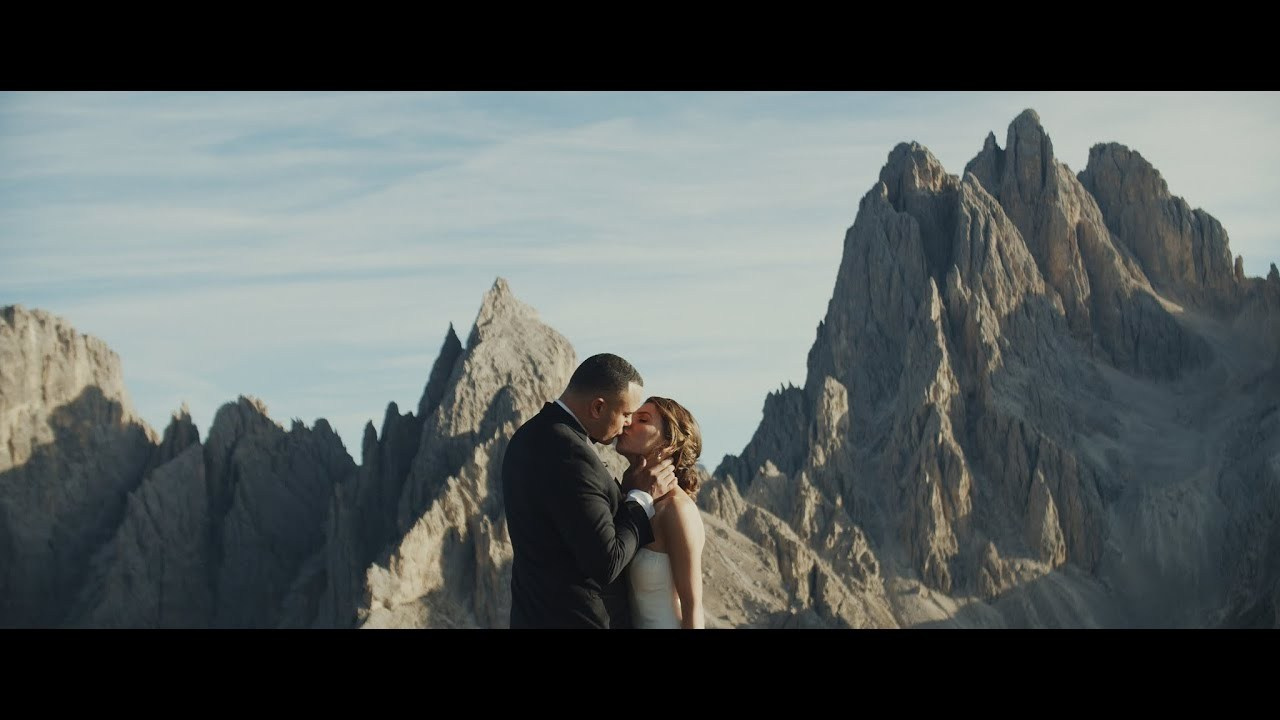 Sunrise Dolomites Elopement. Iceland elopement photographer & videographer