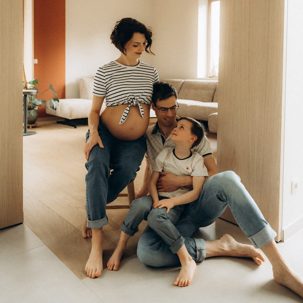 Warme familie fotoshoot