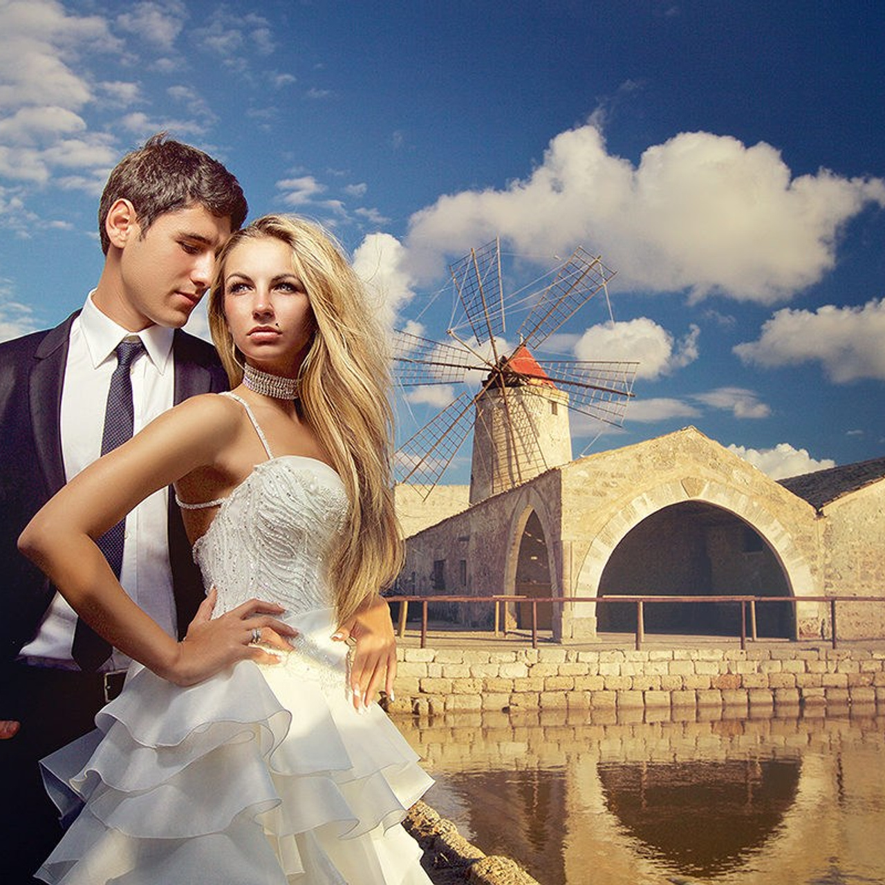 Mosaïque de mariage