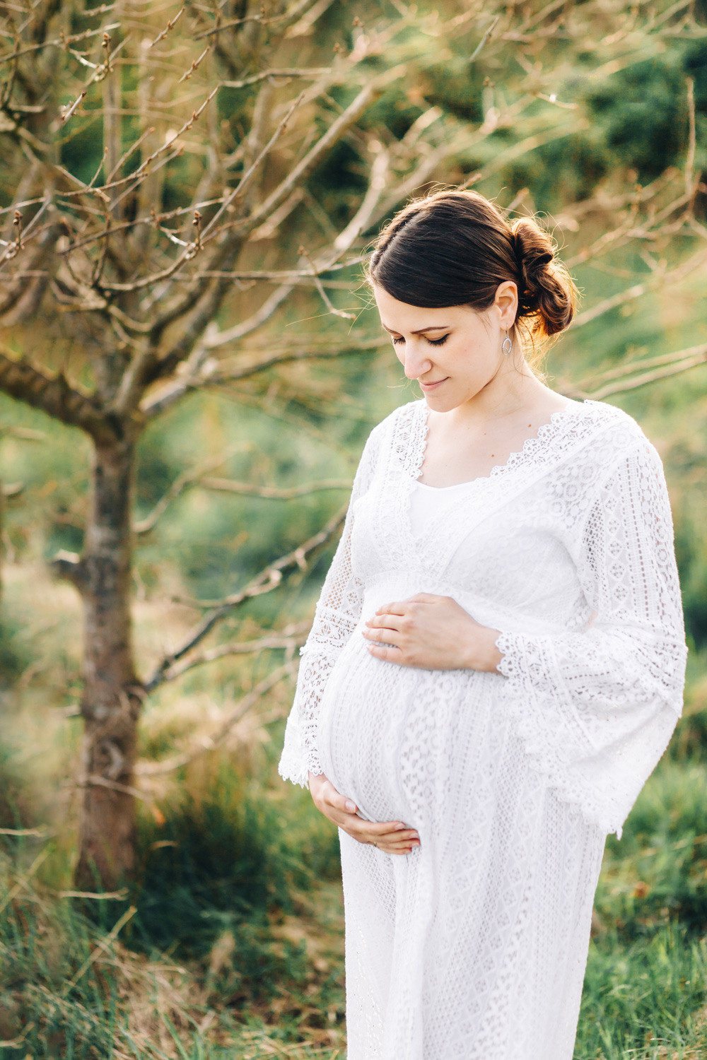 Babybauchshooting im Boho Stil in der Natur in Delmenhorst und Umgebung 