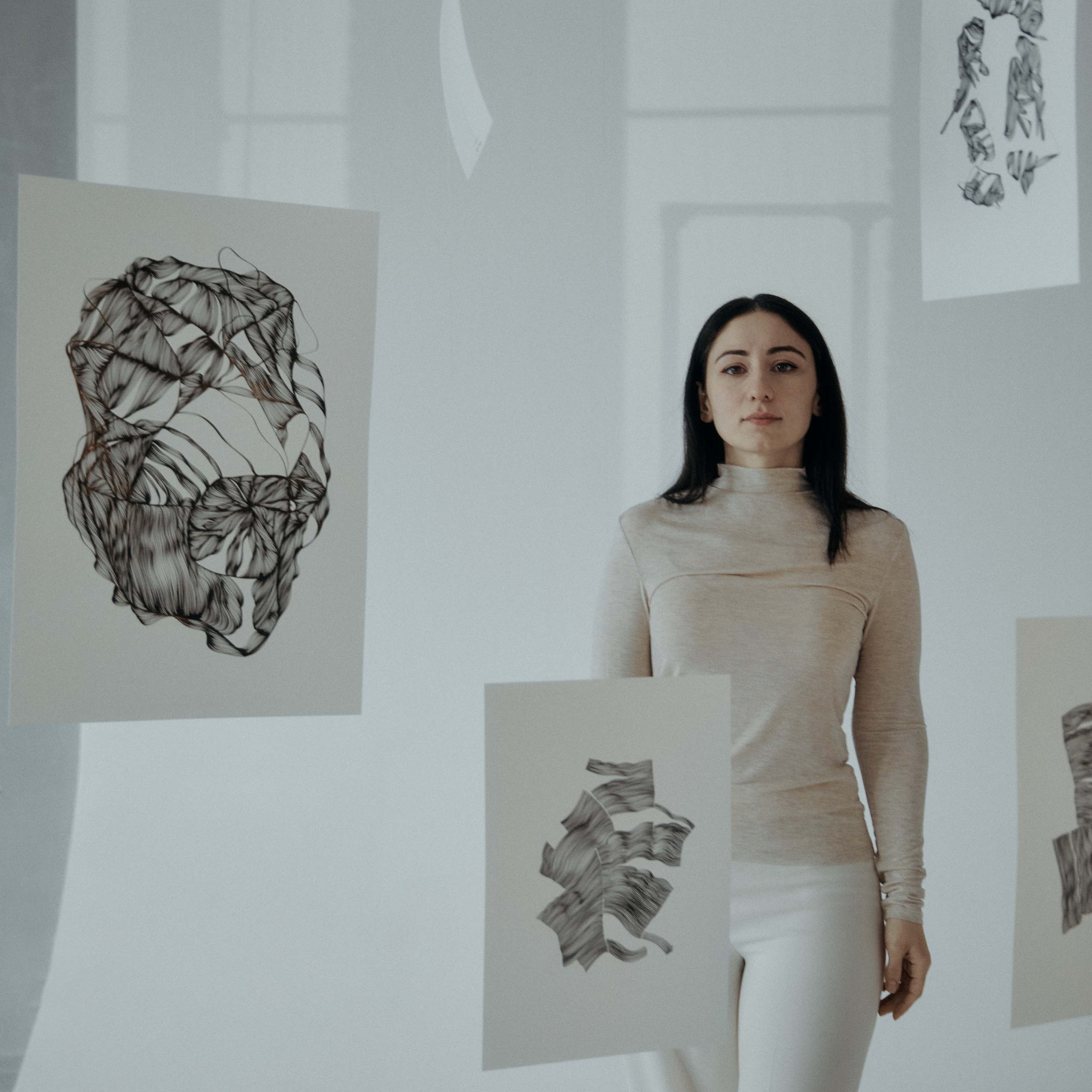 Kristine Tumanyan, kunstenaar Nederland, Roermond, Heerlen, Limburg. Meditative line art. Armenie