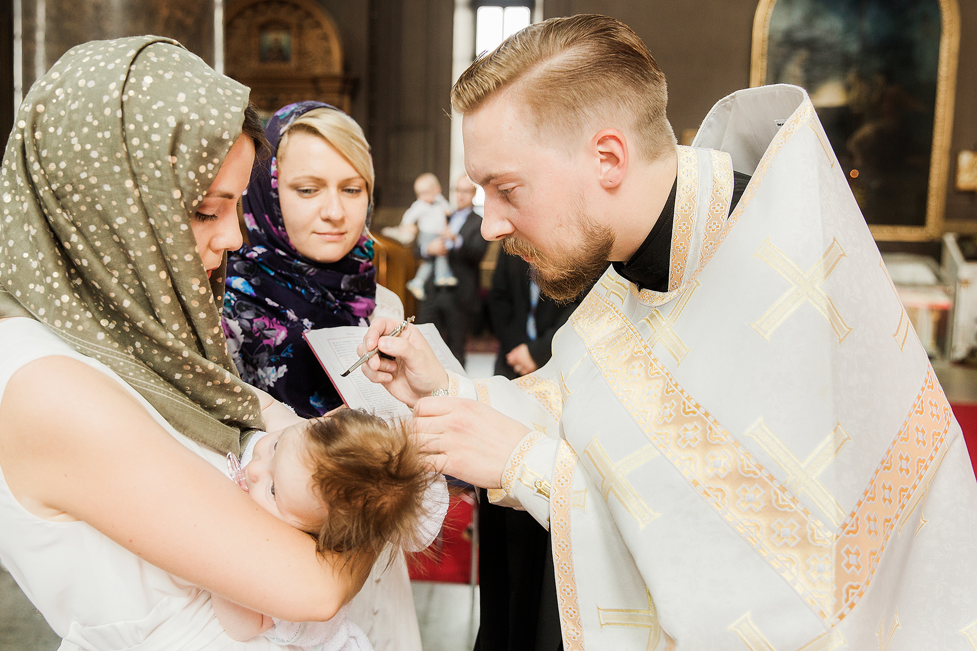 Ristiäisten kuvaus Uspenskin katedraalissa