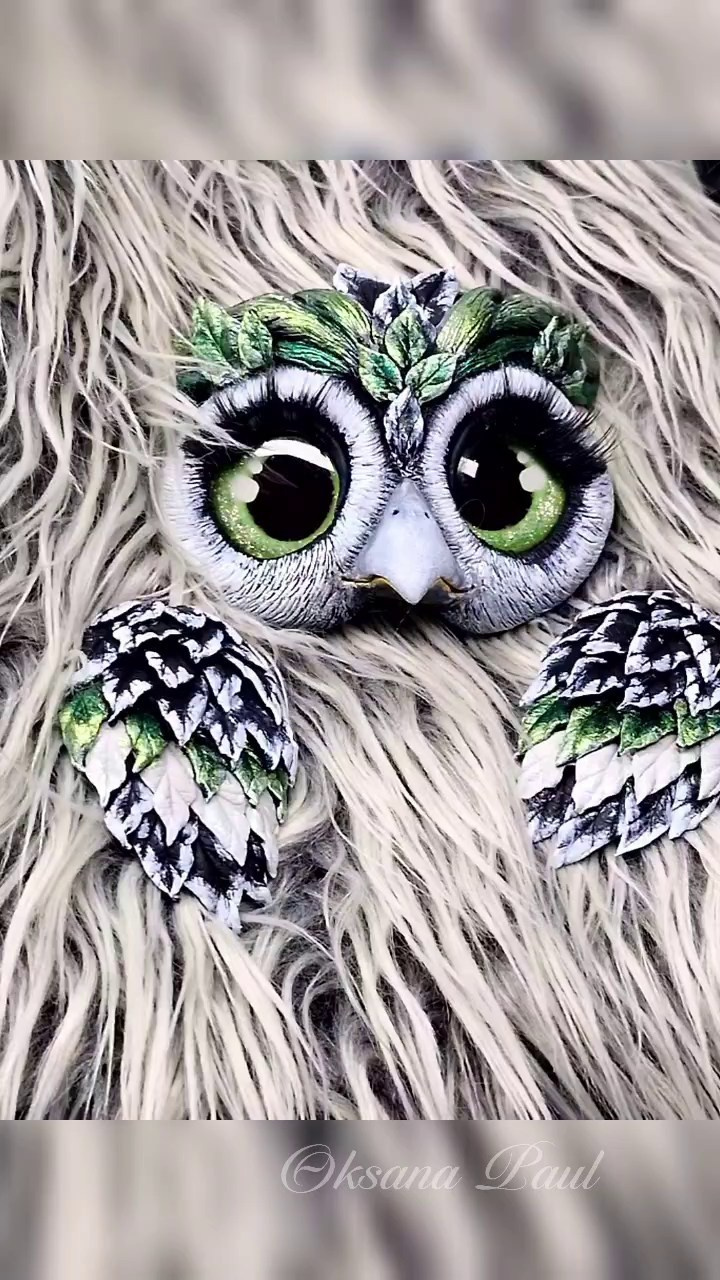 Авторская серия совят / Eulenkollektion ➤. Oksana Paul-Gardinen-Design Oksana Paul ✧ Art of Gardinen & Textile Design ✧ Polymer Clay Art & Handmade Creatures