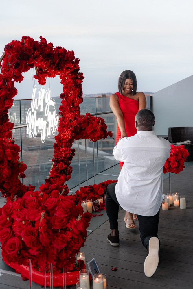 Proposal at the Arena Tower. Tonya Kyrylenko photographer in London