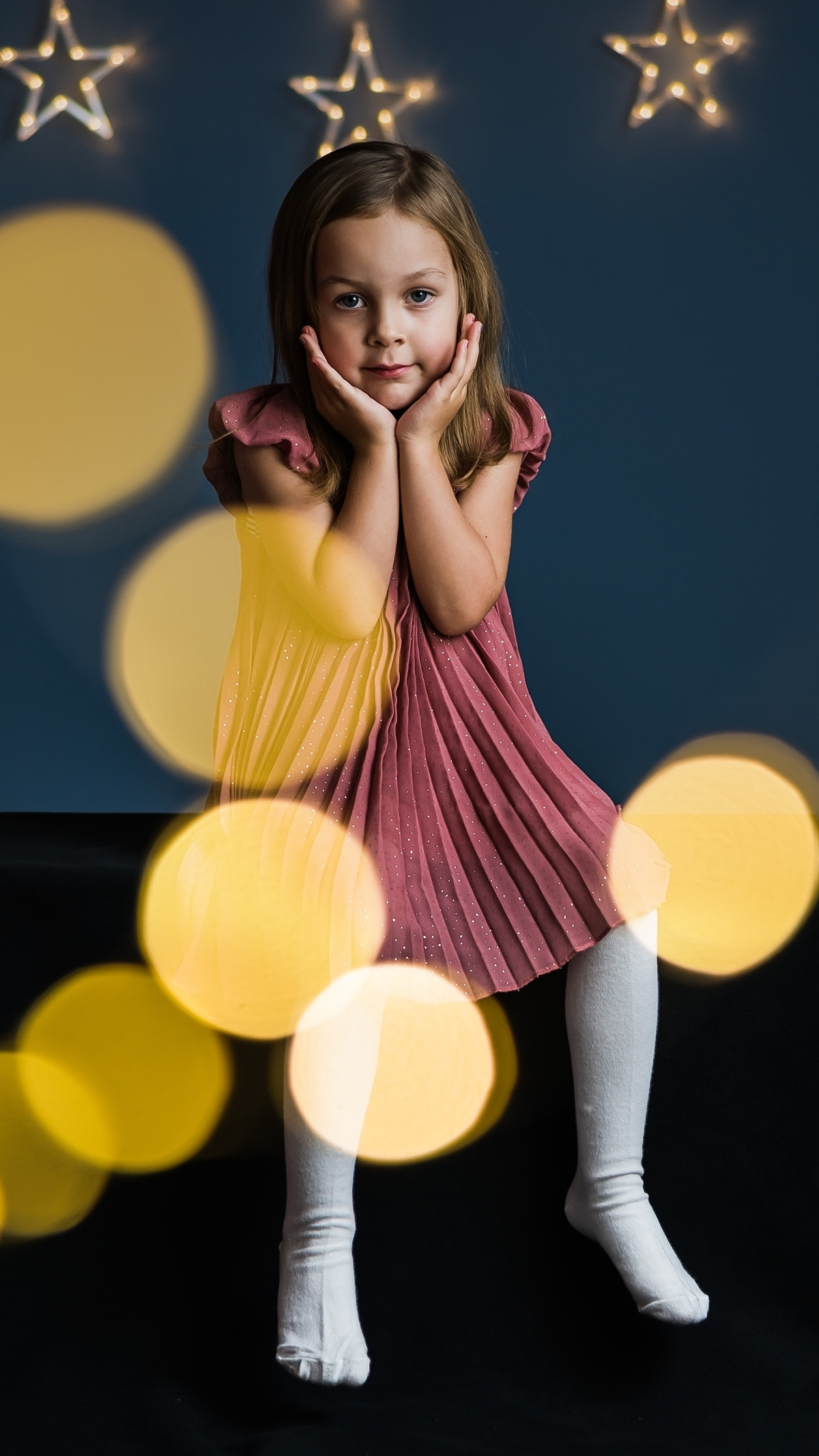 Kinder Kerst fotoshoot. Tatyana Van Hedent een fotograaf te Zele, Oost-Vlaanderen