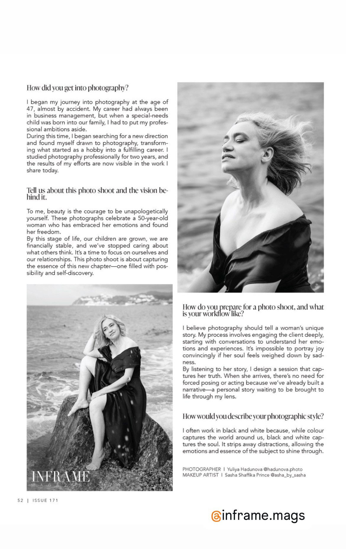 ПУБЛИКАЦИИ. Yuliya Hadunova, женский фотограф в Генуе, Италия