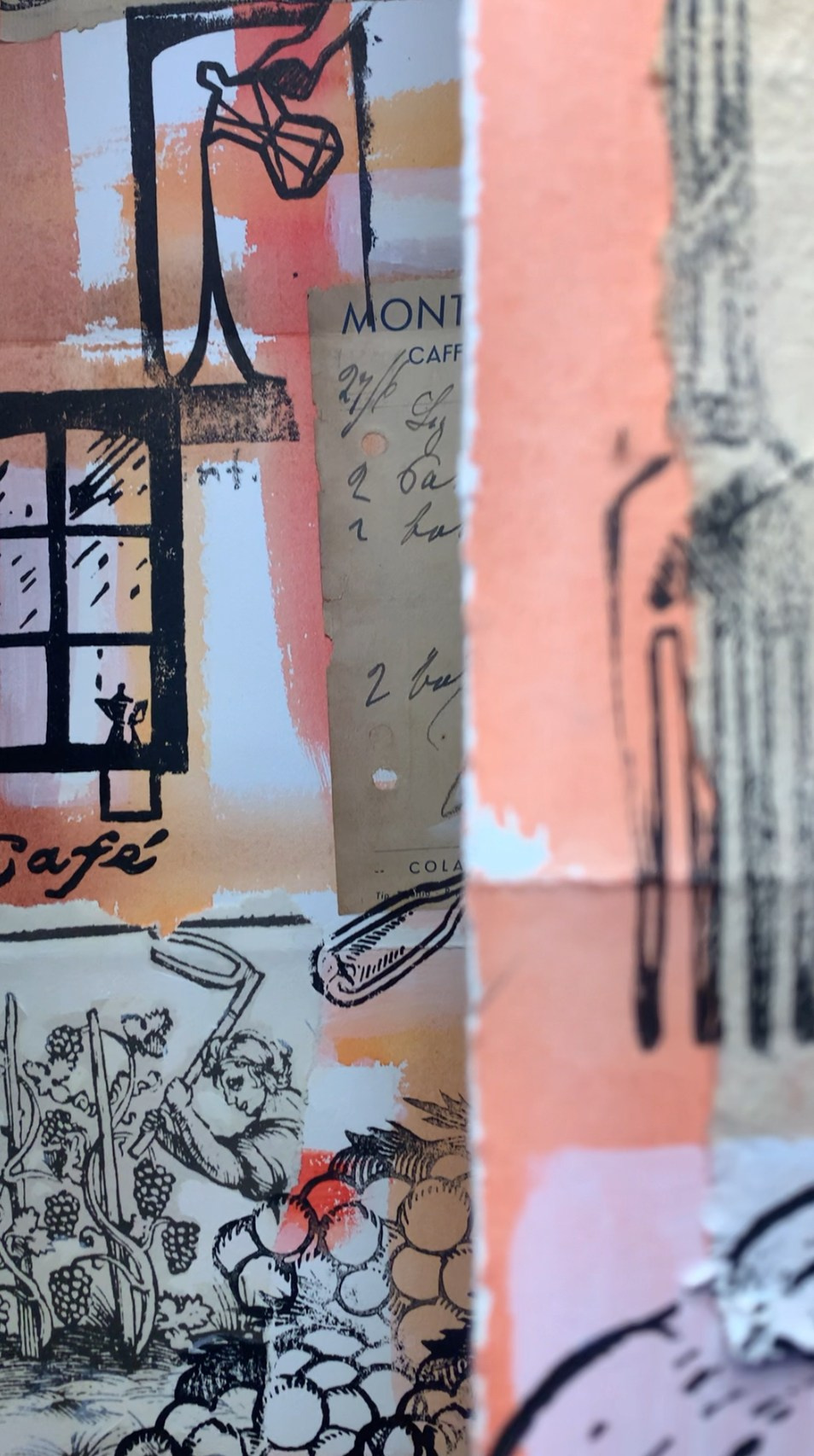 Dettaglio libro d’artista collage