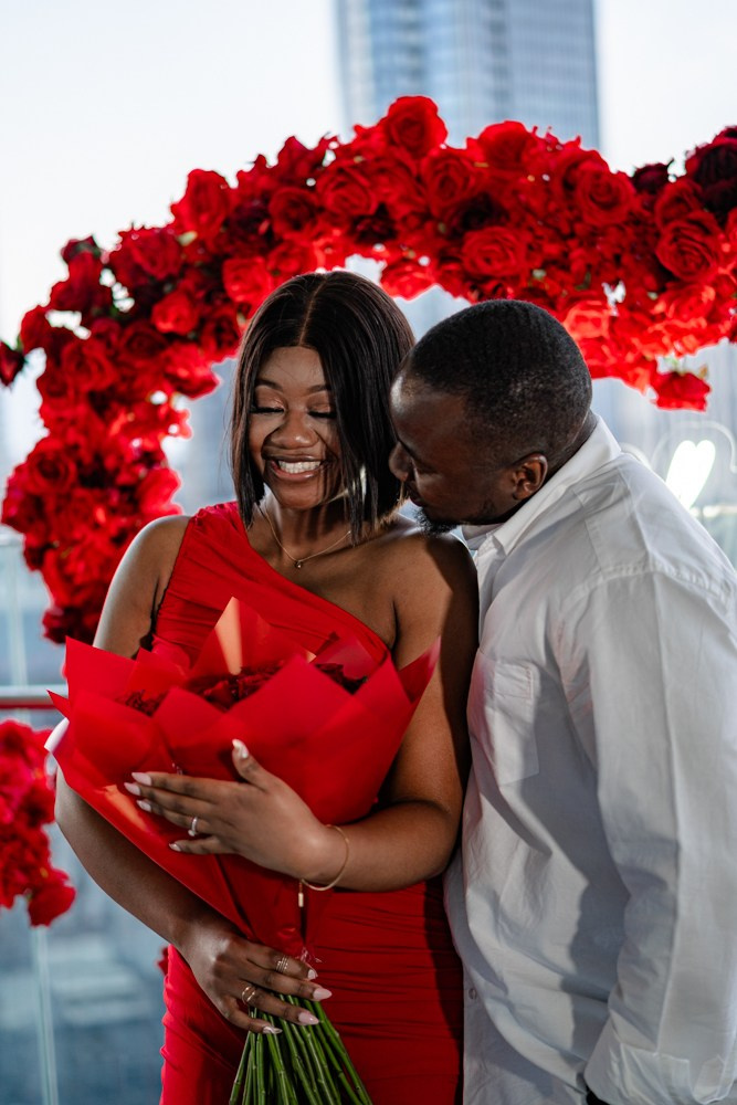Proposal at the Arena Tower. Tonya Kyrylenko photographer in London