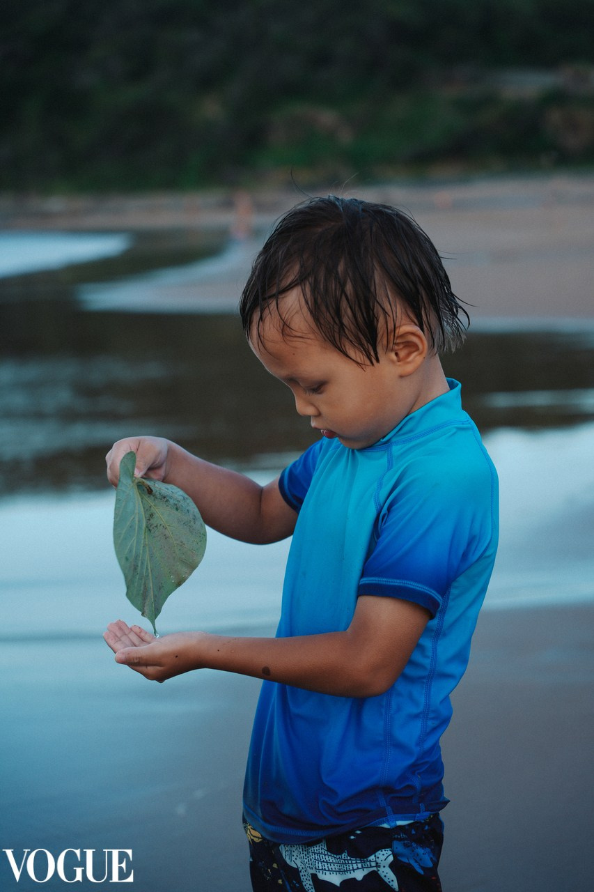 Boy looking at the drop. Family photographer in Solihull Irina Zoteeva.