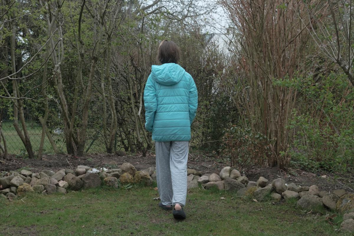 Sabrina stands in the garden. Sabrina stands in the garden, April, 2022