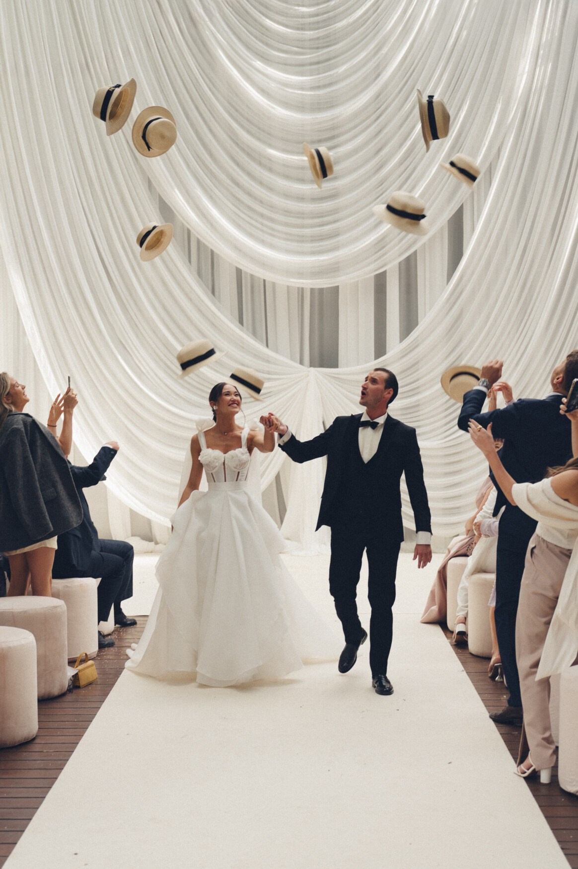 Editorial fashion shot with dramatic shadows