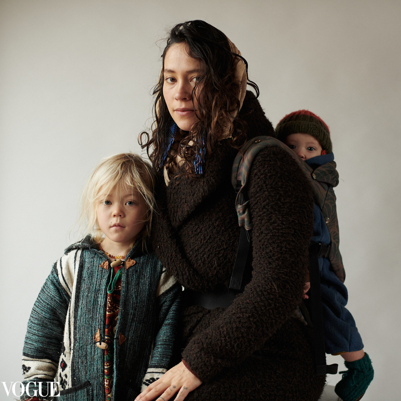 Family portrait photography, woman with her kids in Almere 