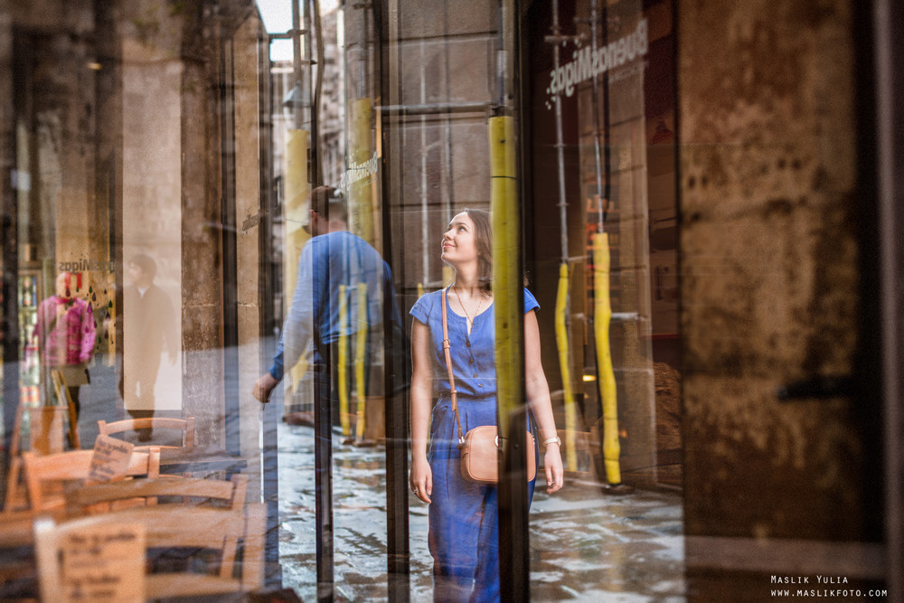 Paseo fotográfico relajado en Barcelona. Fotógrafo en Barcelona  Maslik Yulia